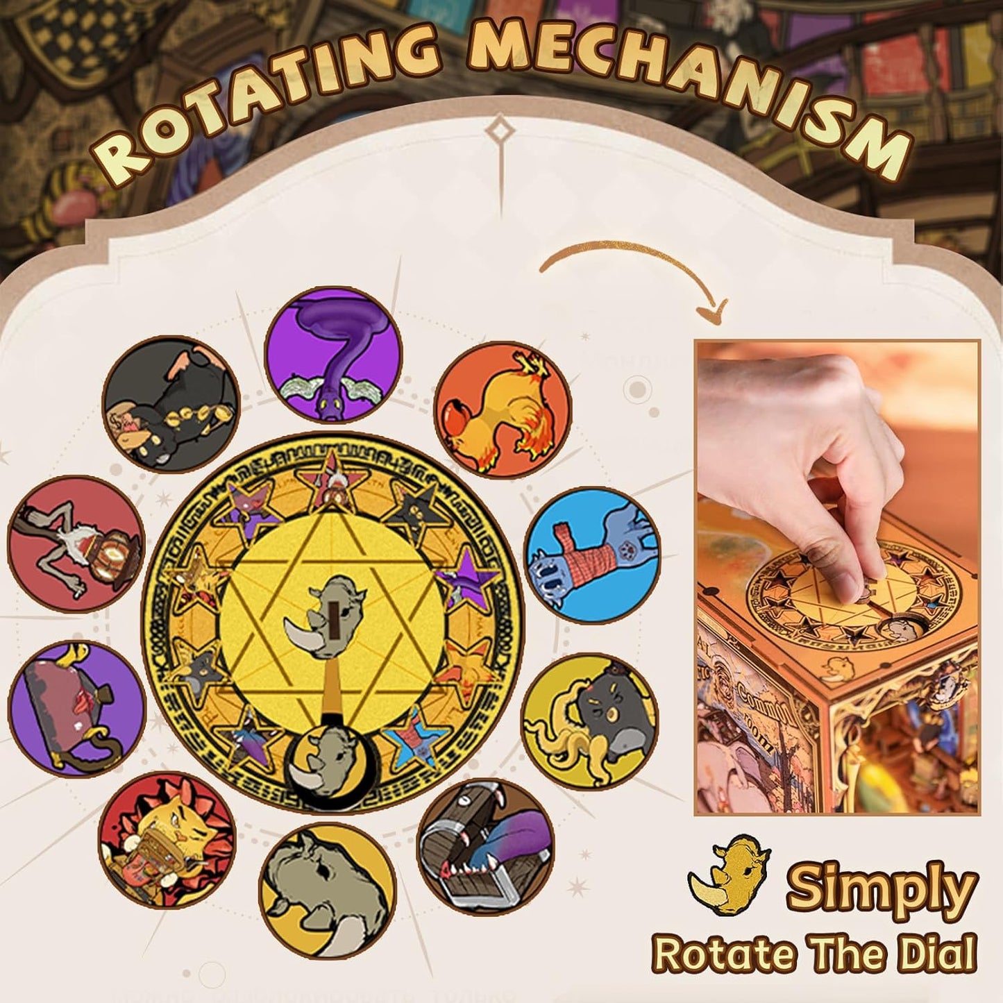 CUTEBEE Book Nook Kit - DIY Miniature House Kit for Adults and Teens, Dollhouse Booknook Tiny House Model Build Bookshelf Decor, Gifts for Family, Friends