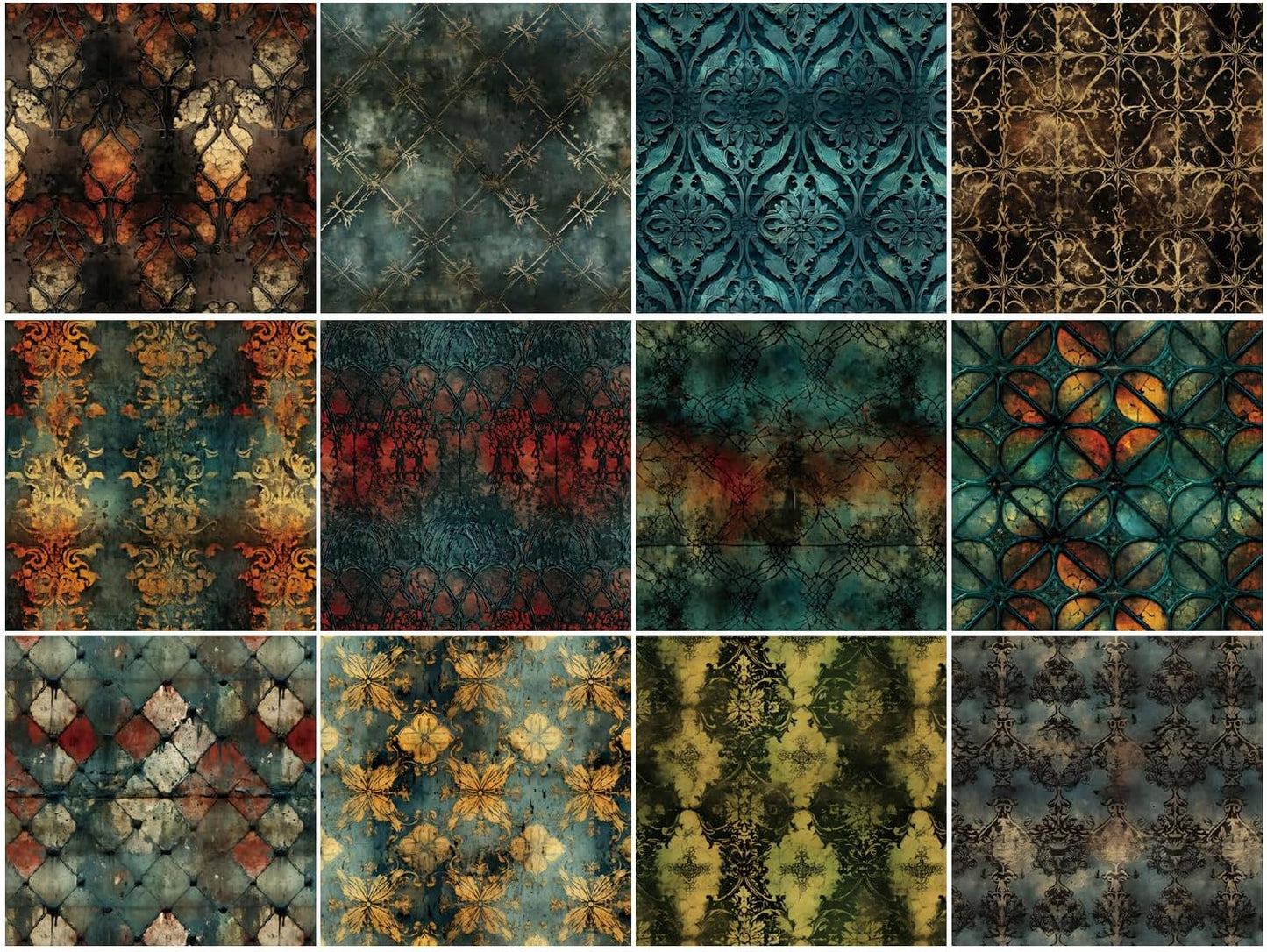 Vintage Window Scrapbook Paper Pad Color Boho Patterned Paper 6×6,24 Sheets Single-Sided Scrapbooking CardStock Papers Pad for Holiday Cardmaking DIY Origami Journaling.