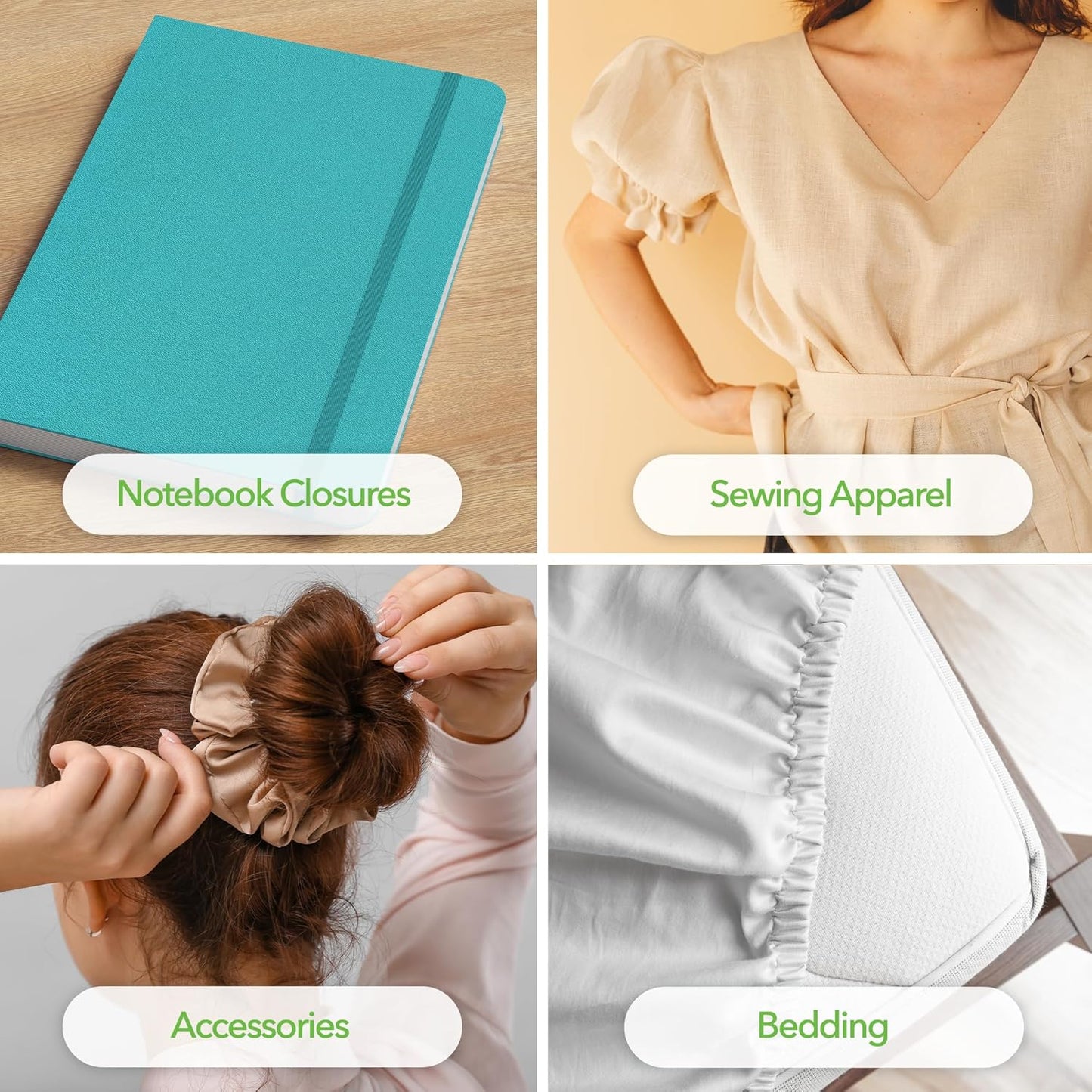 Mandala Crafts 4 Pack of Serger Threads Cones Spools - 150D/2 Polyester Metallic Gold Threads for Sergers Machine and Overlock Quilting Sewing Machine