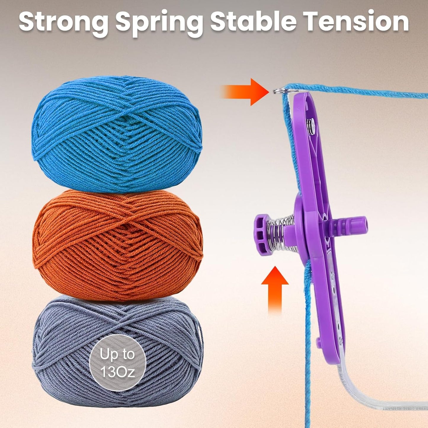 Electric Yarn Winder, Large Capacity 13oz Yarn Ball Winder for Crocheting, Automatic Yarn Cake Roller Spinner with Strong Tension & Stepless Speed, Ideal for Knitting & Crochet Lovers