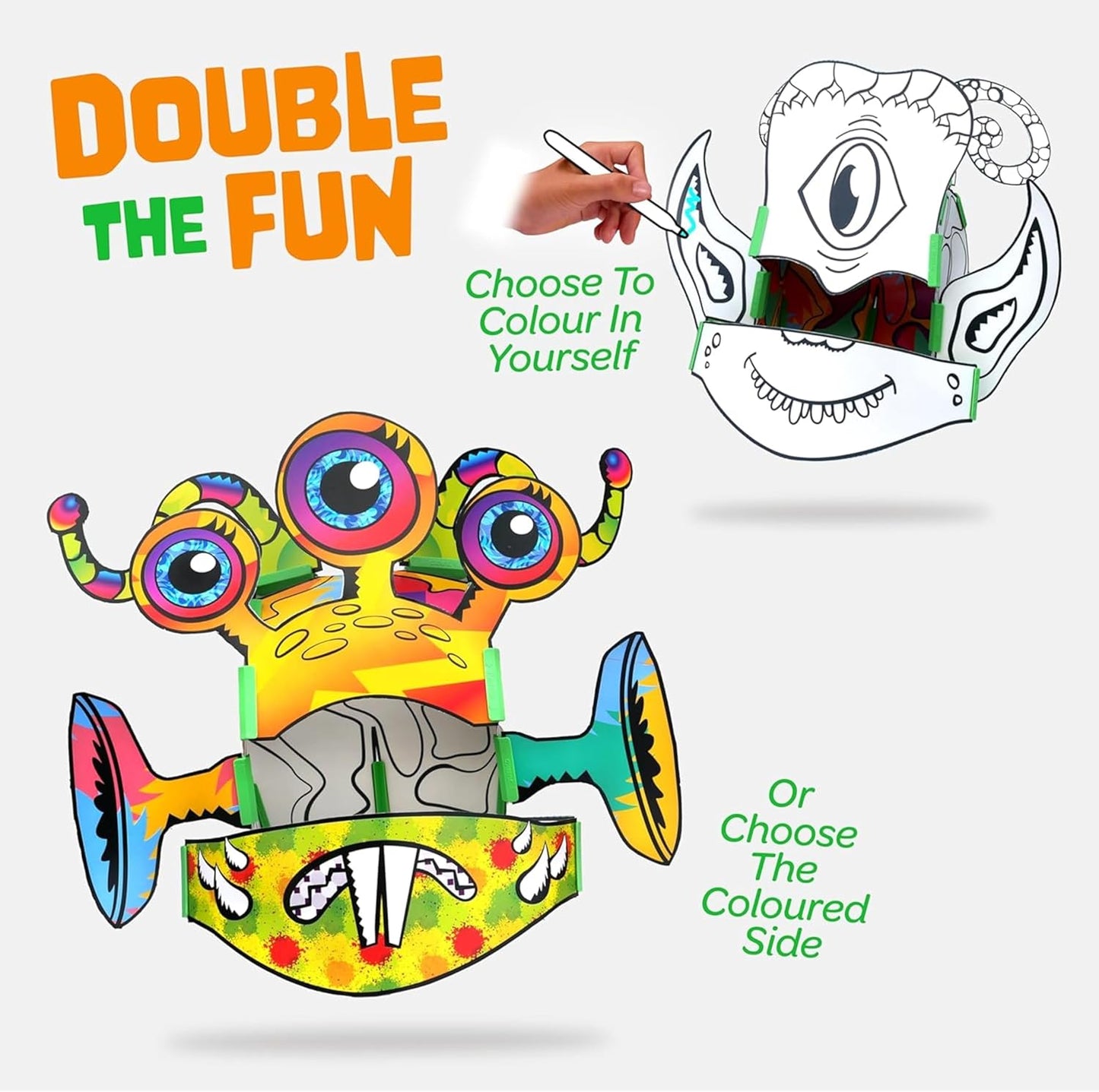 JUNKO Create Your Own Alien Craft Set | Build and Color STEAM Toy for Kids | Boys & Girls Ages 6–10 | Fun for Parent & Child | Rainy Day Activity