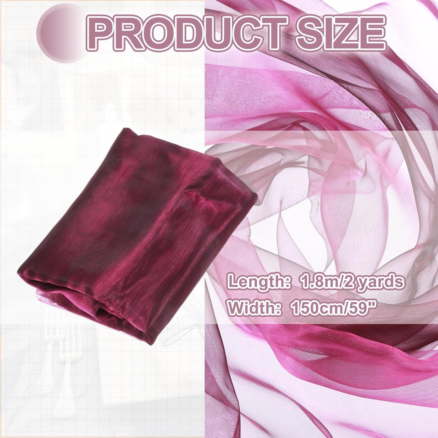 MECCANIXITY Iridescent Sheer Organza Fabric, 2 Yards x 59 Inches Solid Holographic Shiny Fabric Organza Cloth for Wedding, Curtains, Costume, Photo Background, Gradient Golden Black