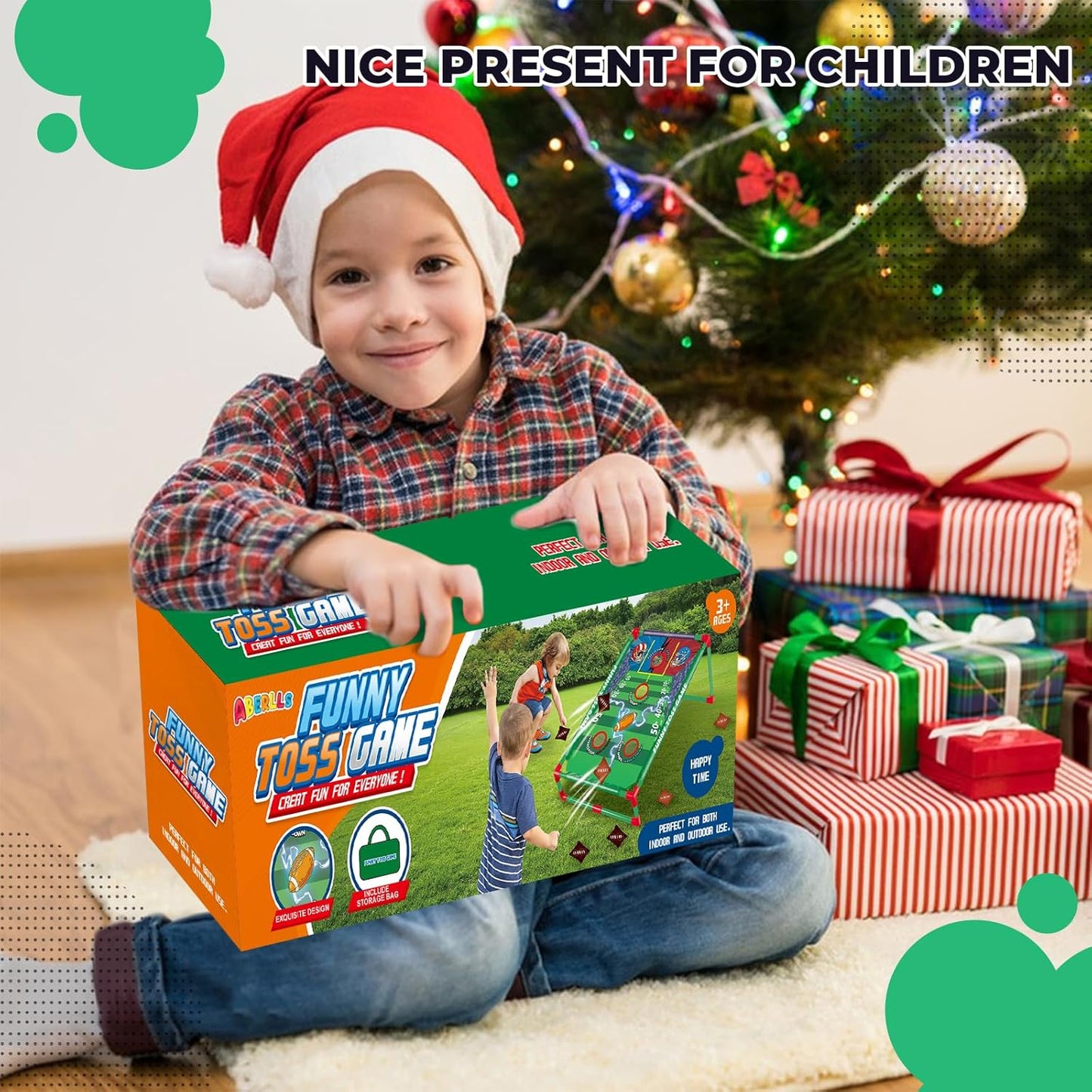 Bean Bag Toss Game for Kids, Outside Toys for 3 4 5 6 7 8 Years Old Boys Girls, Fun Outdoor Activities Game for for Family Party, Ideal Birthday for Ages 4-8 Toddlers