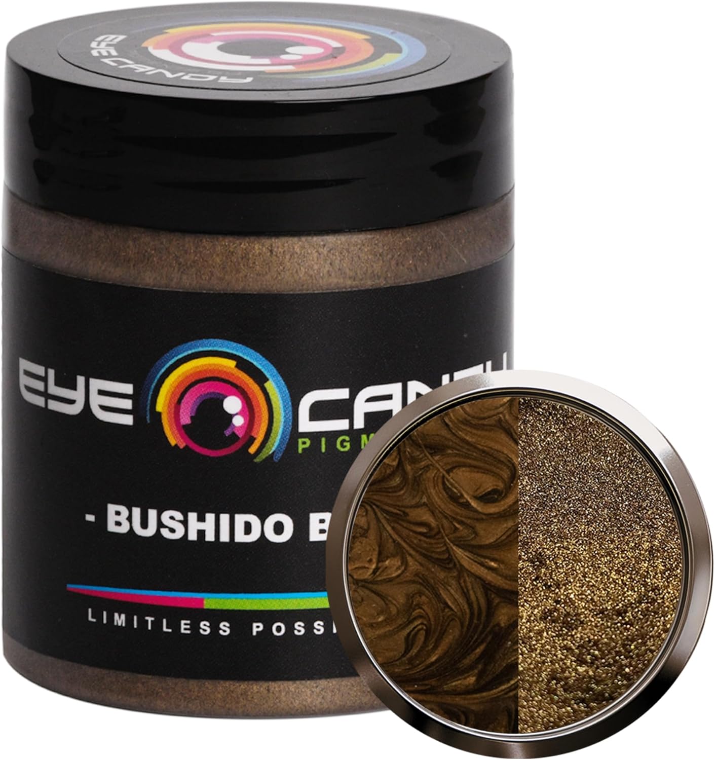 Eye Candy Pigments Premium Brown Mica Powder - Bushido Brown (25gr) - for Epoxy, Resin, Soap, Paint, Woodworking, Acrylic Pouring, Bath Bombs, Fishing Lures - DIY Arts and Crafts Additive
