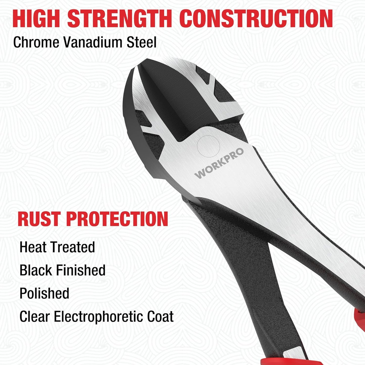 WORKPRO 8 Inch High Leverage Diagonal Pliers, Wire Cutters Heavy Duty in CRV Steel, Diagonal Cutters for Cutting Wires