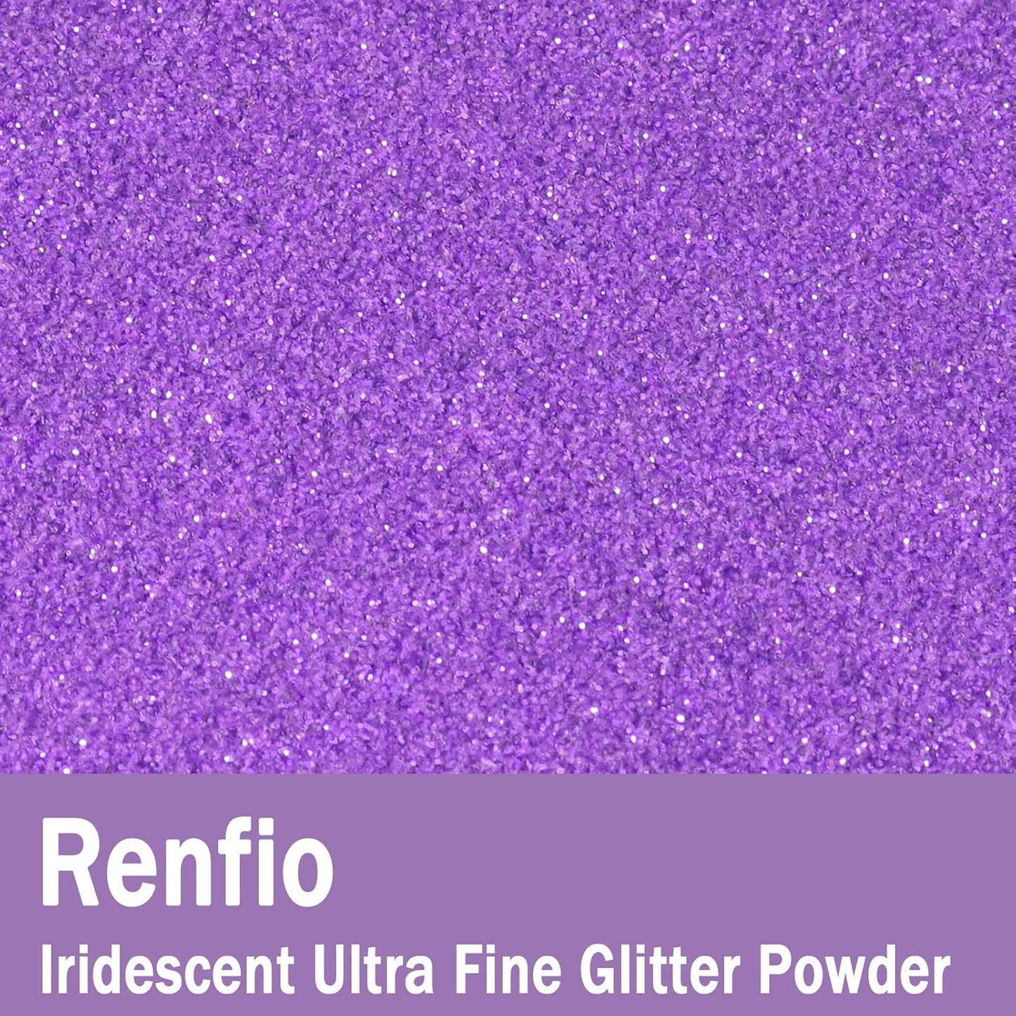 Renfio Iridescent Ultra Fine Glitter Powder Resin Supplies Glitters 1.94 Oz (55g) PET Flake Crafts Sequins 1/128" 0.008" 0.2mm Epoxy Chips Flakes for Tumblers Slime Painting Roses - Dream Purple