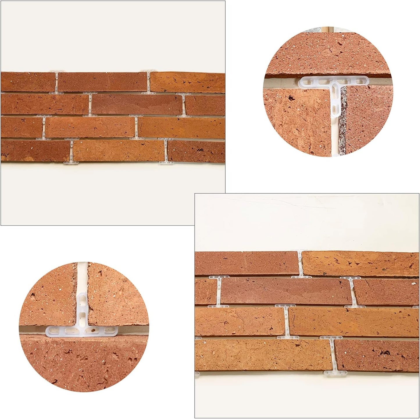 8mm Bricklaying Spacer Guid Mortar Spacer Red Wall Spacer 5/16 inch Transparent Tile leveling Clips Window Gap Spacer Mosaic Wall Spacer Kitchen Spacer Old Wall Spacer (Transparent)