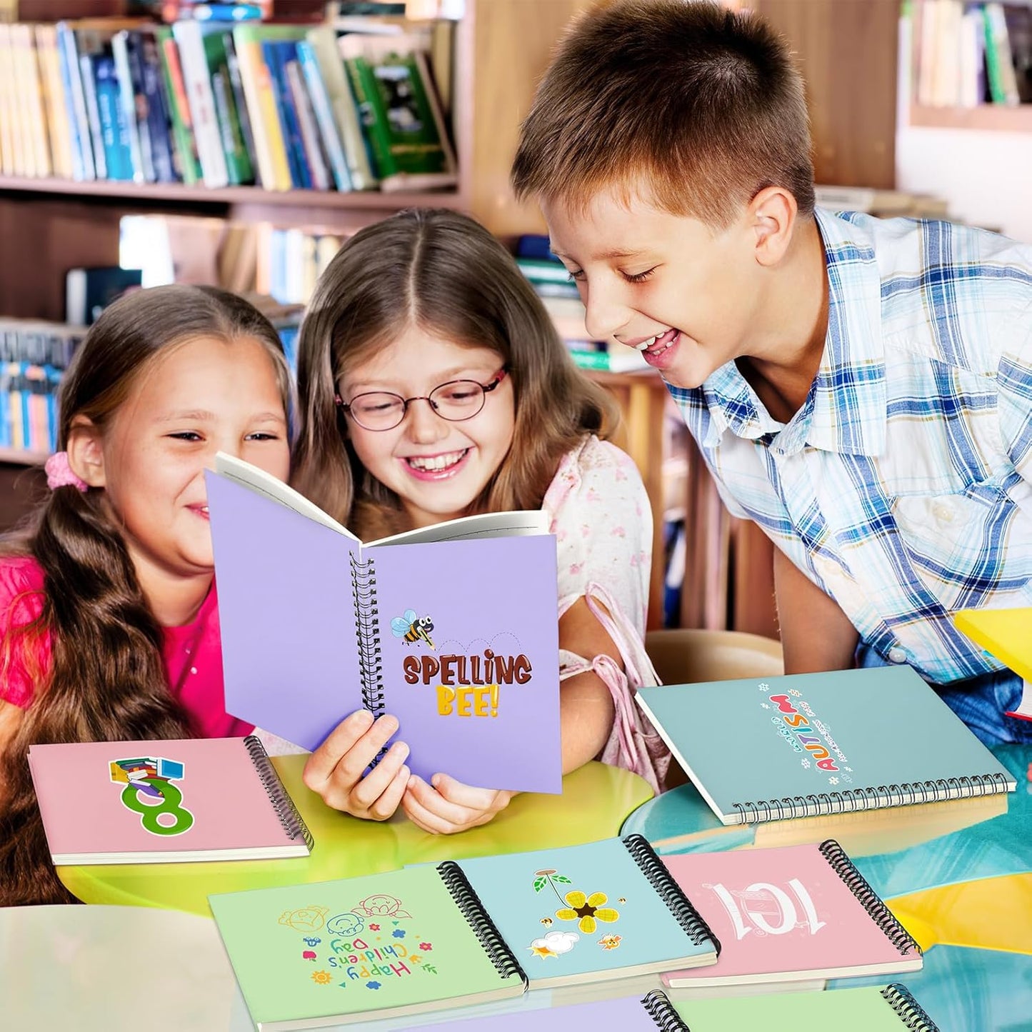 Yahenda 4 Pcs Spiral Notebook Bulk A5 Journal Lined 8.3'' x 5.5'' Writing Composition Paper Small Notepad Subject Notebook for Students Office Business Back to School Supplies (Pastel Colors)