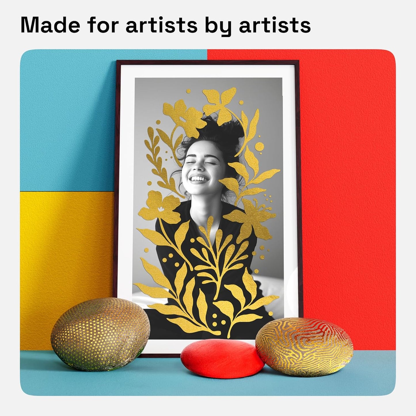 ARTISTRO 5 Gold Dual Tip Brush + Fine Acrylic Paint Markers - Easy for All Ages & Levels Paint Pens for Fabric, Rock, Glass, DIY - Halloween Pumpkin Painting Kit, Art Supplies, Christmas Gift