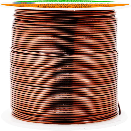 Mandala Crafts 22 Gauge Anodized Aluminum Craft Wire for Jewelry Making - 100 FT Colored Flexible Brown Wire - Bendable for Bonsai Armature Crafting Sculpting