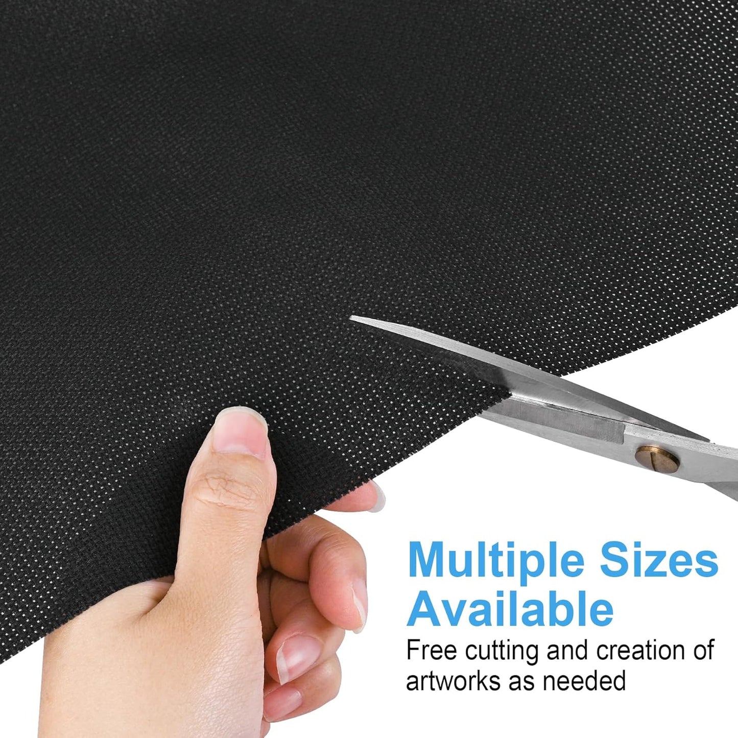 MYFAMIREA 16PCS Cross Stitch Fabric, 4 Sizes Aida Cloth 14 Count White and Black Craft Embroidery Cloth Classic Reserve Cross Stitch for Home DIY Needlework Embroidery Decoration, 5.9 to 11.8inch