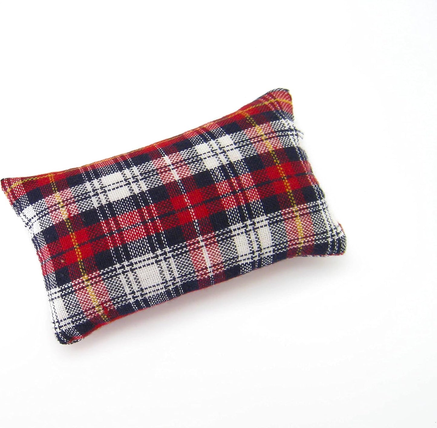 Emery Pincushion for Sewing for Men - Filled with Abrasive Emery Sand - Handmade in USA (2"x3", Red and Black Plaid)