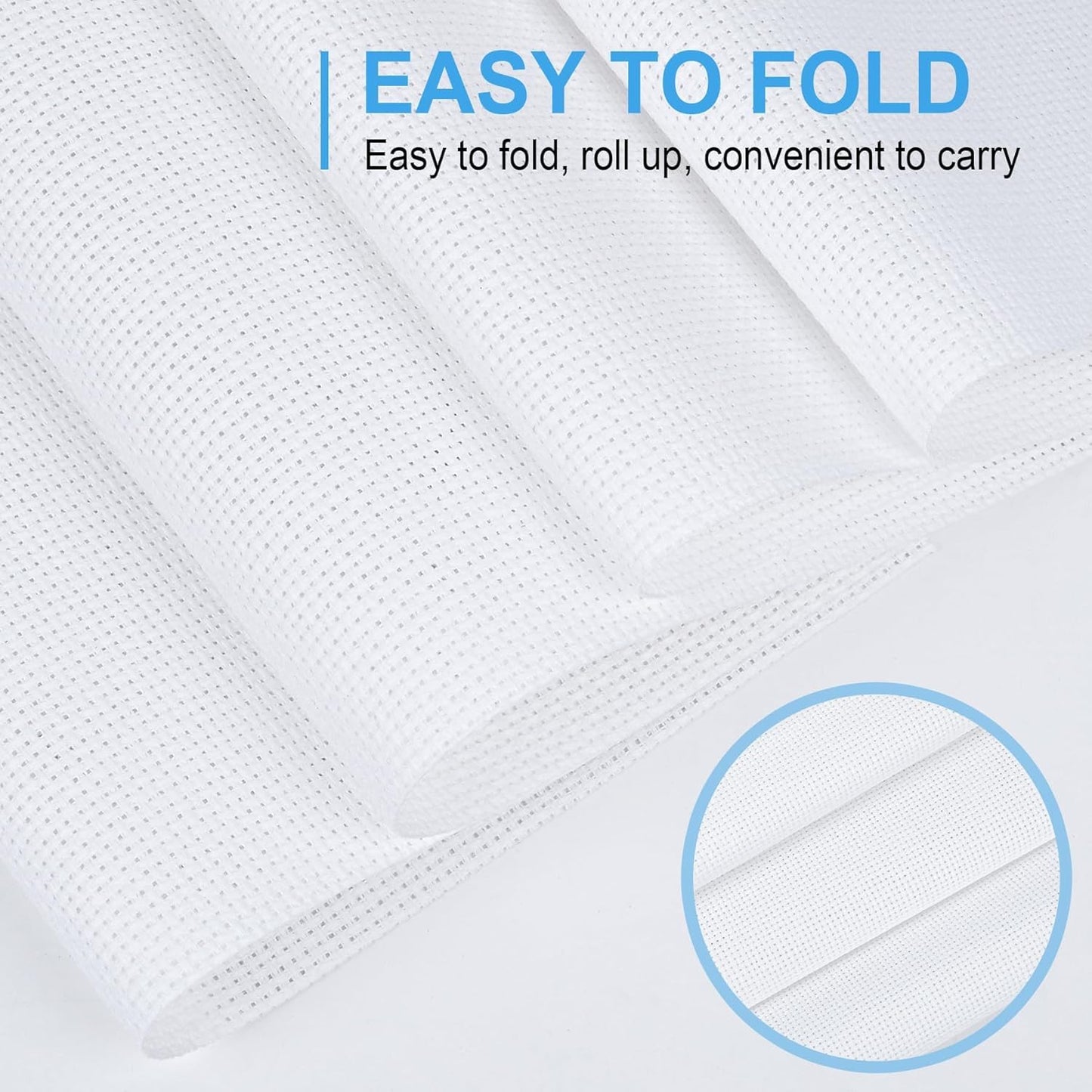 Cross Stitch Fabric 14 Count Aida Cloth 28 x 19 Inch Large Size Classic Reserve Cross Stitch Supplies Embroidery Fabric for Home DIY Craft Decoration Handmade, White