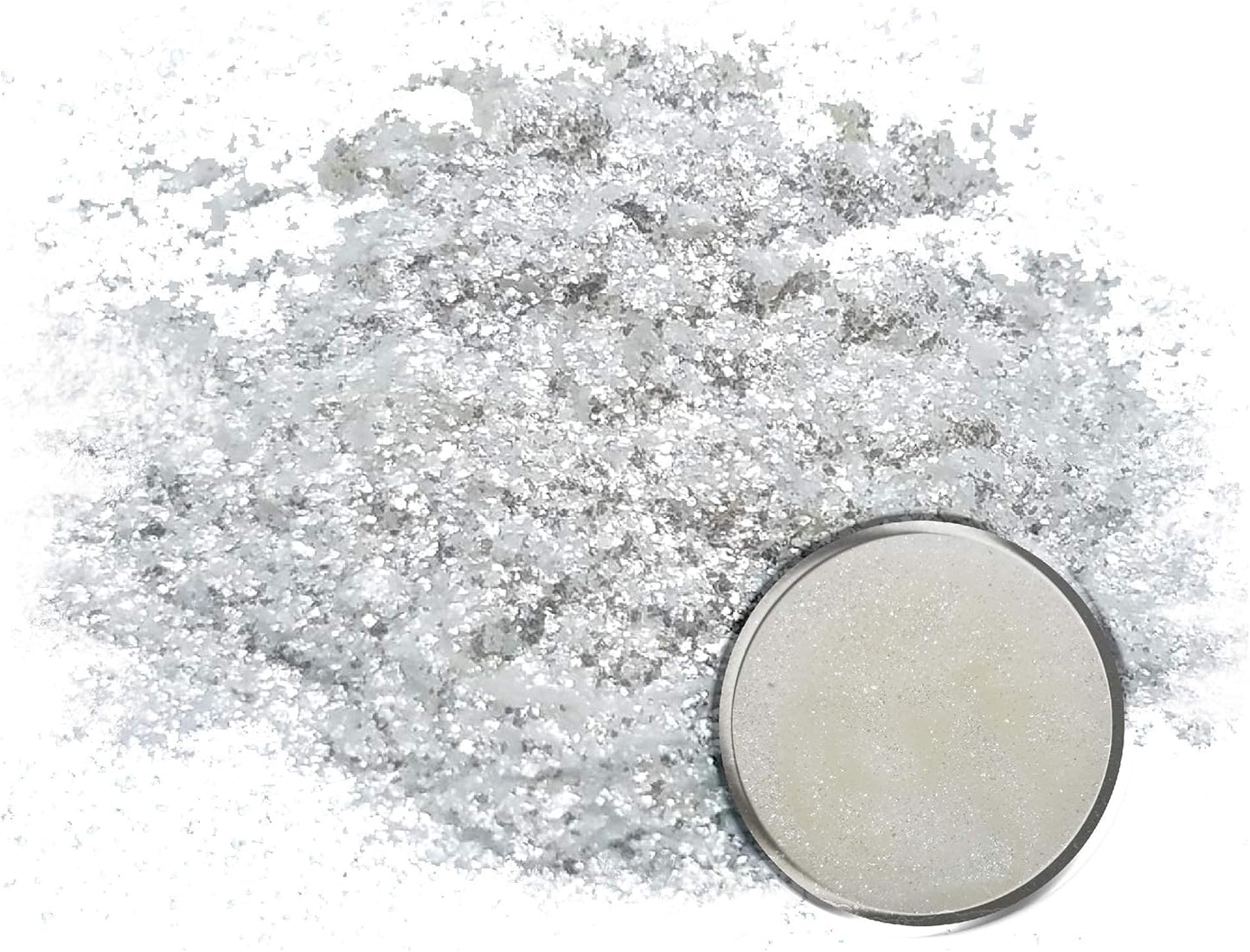 Eye Candy Pigments Premium White Mica Powder - Snowflake (25gr) - for Epoxy, Resin, Soap, Paint, Woodworking, Acrylic Pouring, Bath Bombs, Fishing Lures - DIY Arts and Crafts Additive