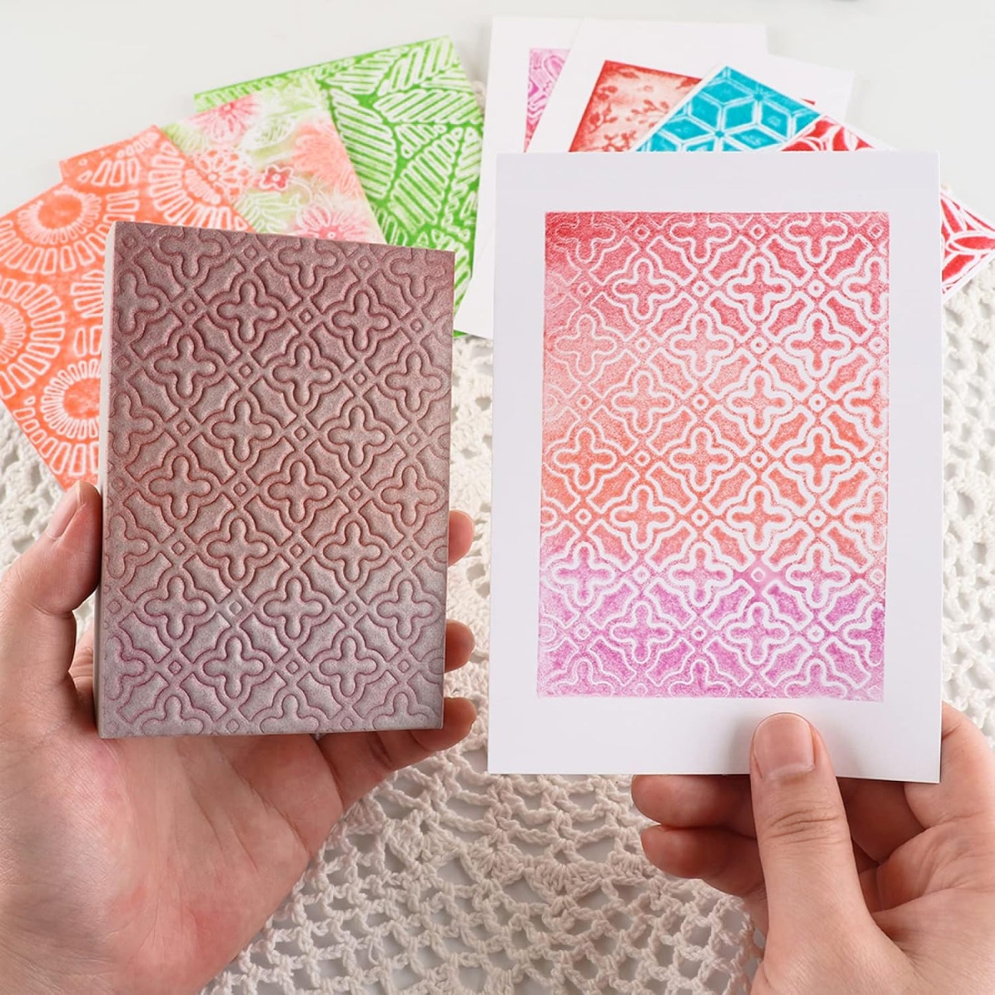 BAOFALI 12 Pcs Stamping Foam Grey Moldable Foam Stamps Plastic Dry Foam Stamp Pad Cut and Dry Foam Stamping Foam Block for Sculpture, Modeling, DIY Arts and Handicrafts Projects