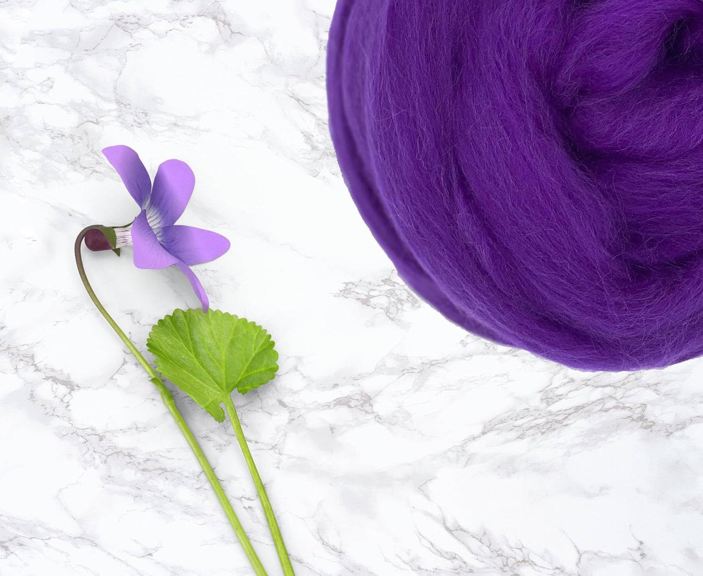 Revolution Fibers Merino Wool Combed Top | 1 lb Premium Wool Roving | 22 Micron, Best Merino Wool for Spinning, Tapestry, Needle Felting, Big Yarn Roving and Wall Hangings (Violet)