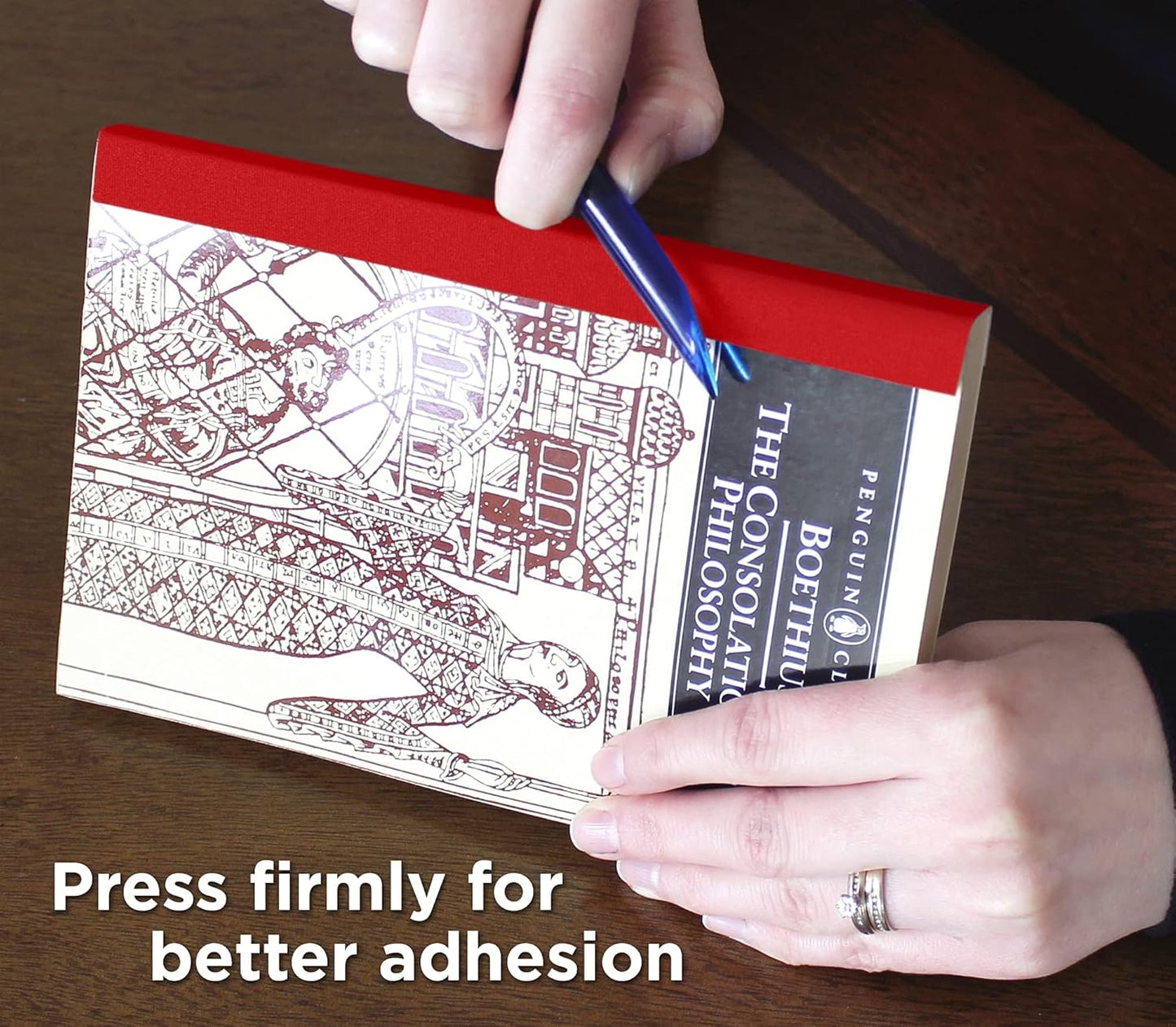 BookGuard 1-1/2 Inch Vinyl-Coated Cotton Cloth Bookbinding Repair Tape, 15 Yard Roll, Red