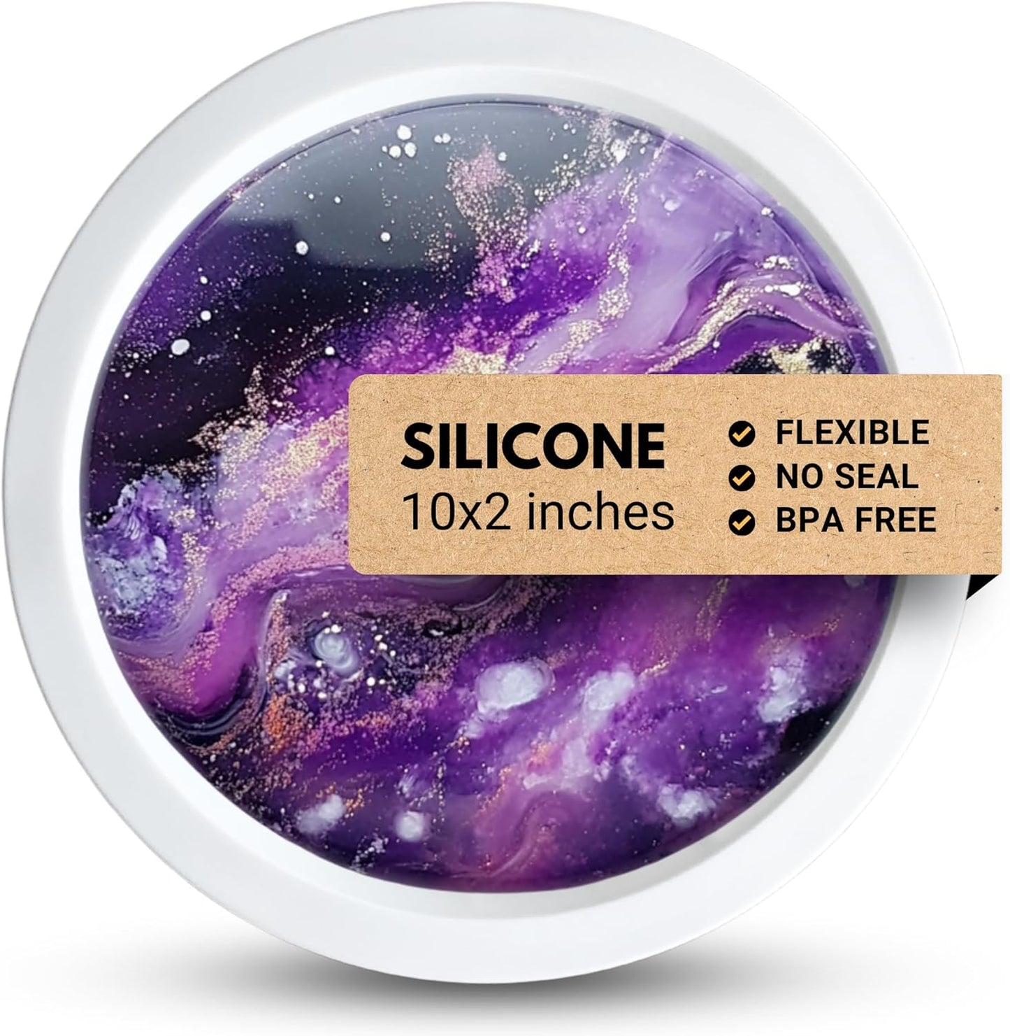 Alaskey® Premium Round Resin Table Silicone Mold 10"x2" | Durable, Reusable, No Seal Required | Large Epoxy Resin Mold for DIY Effortless River Table, Coasters, Cutting Boards, Charcuterie, and Crafts