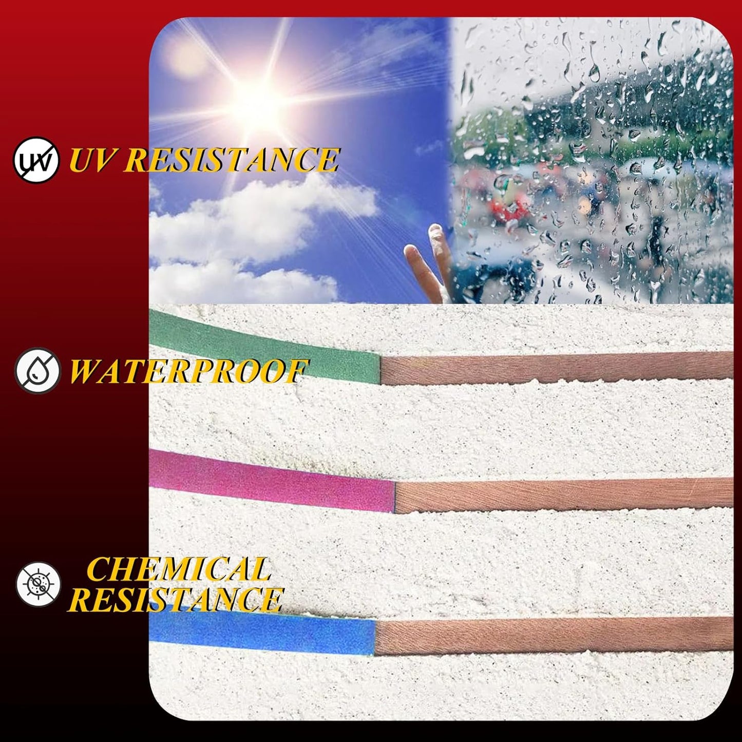 Colored Painters Tape, Premium Masking Master Tape, Multi-Surface Paint Tape, Removes Easily, Colorful Craft Paper Tape for Wall Painting Art Scrapbook Supplies (0.94 Inch Wide, 198yd =0.94IN*22yd*9)