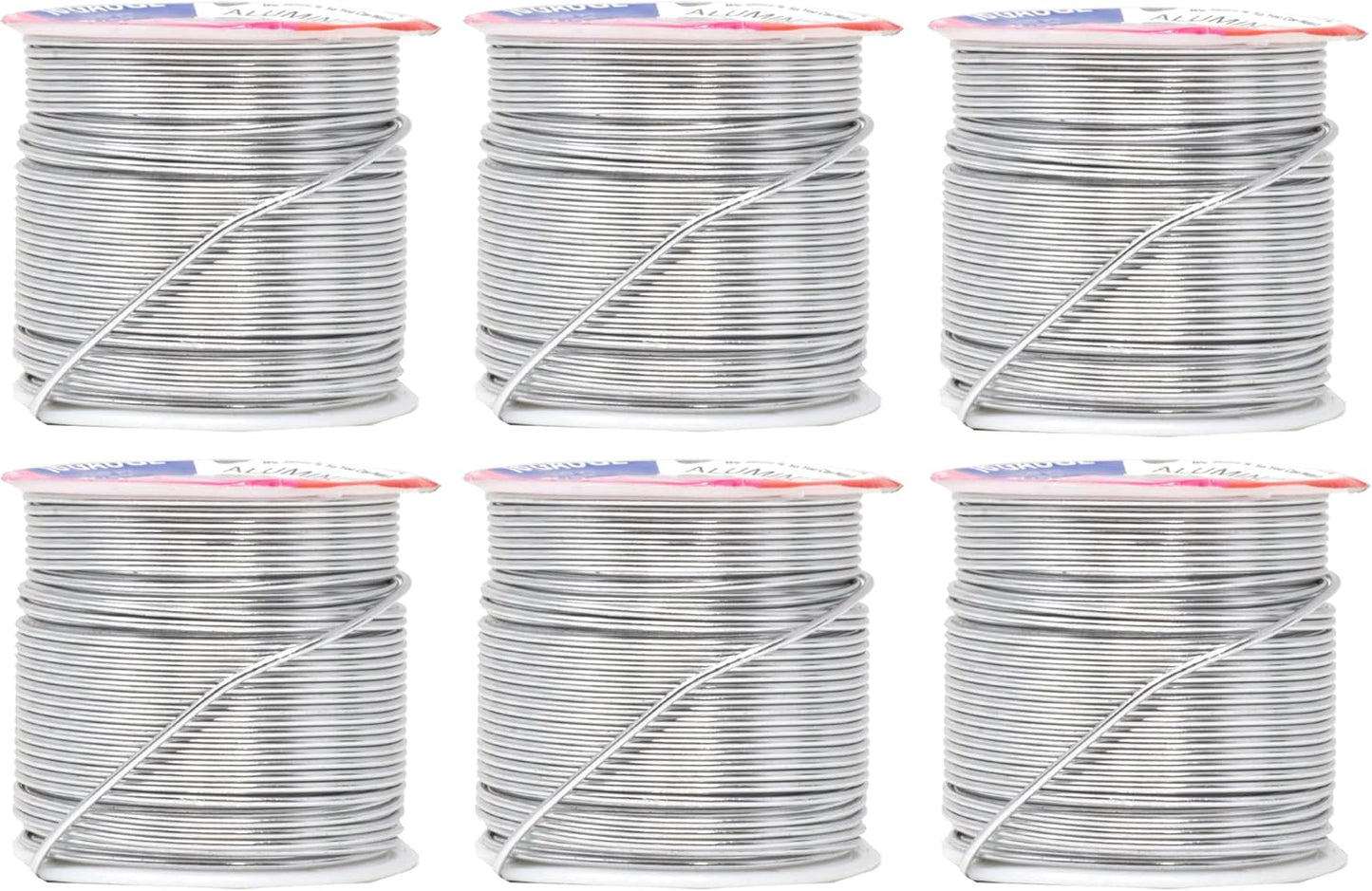 Mandala Crafts 16 Gauge Anodized Aluminum Craft Wire for Jewelry Making – 390 FT Colored Flexible Silver Combo Wire - Bendable for Bonsai Armature Crafting Sculpting