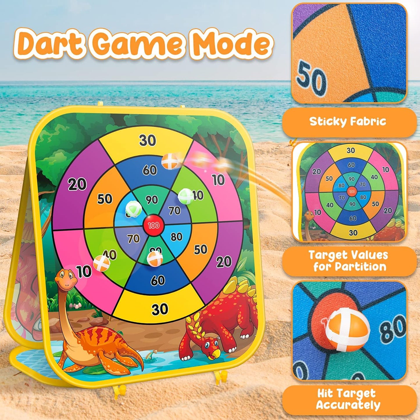 Bean Bag Toss Game for Kids - Cornhole Board Outdoor Toys for Toddlers -Party Activities Carnival Outside Yard Backyard Beach Lawn Games Toy for Kid Boys Girls Age 3 4 5 6 7 8 Year Old Birthday Gifts