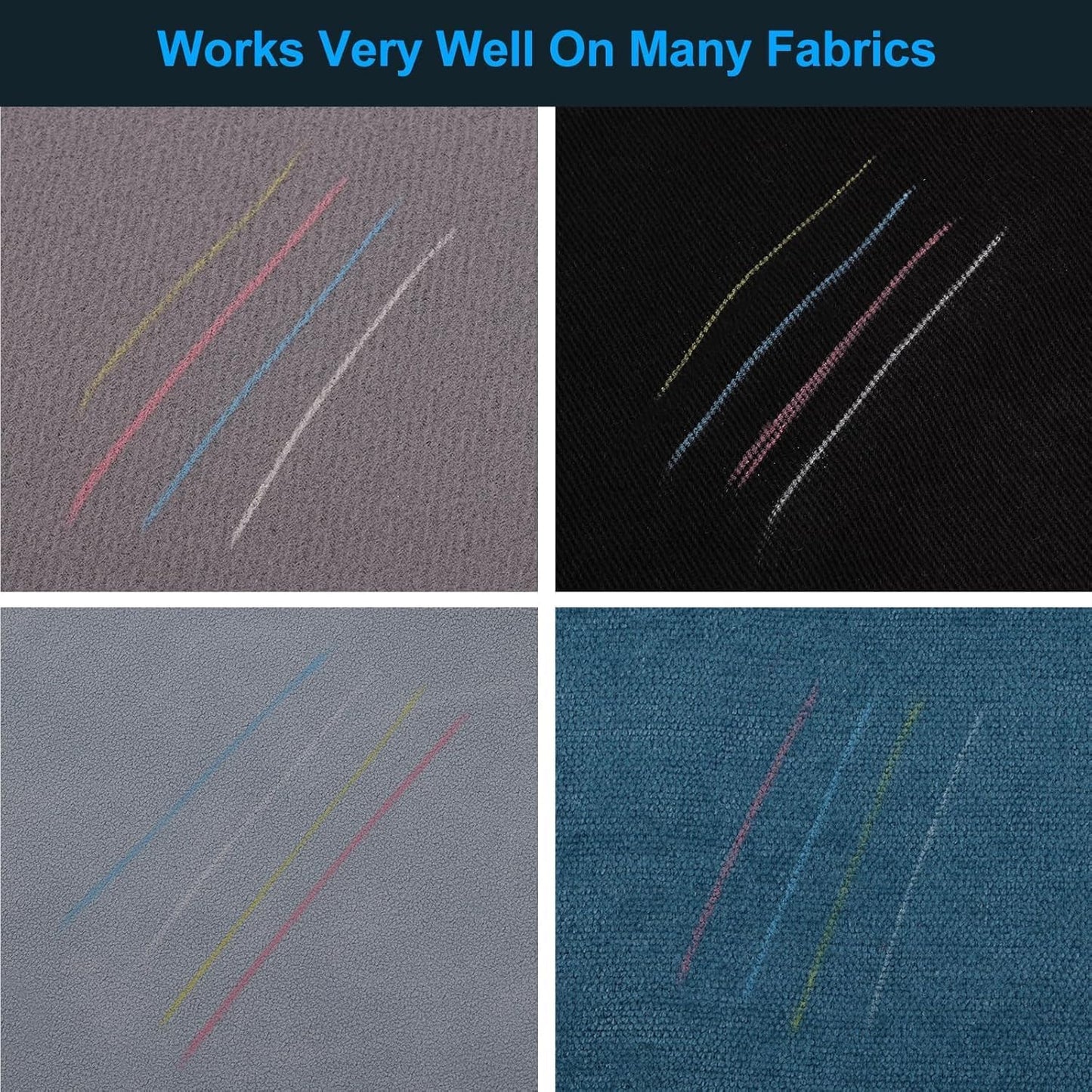 CampTek 4 PCS Triangle Sewing Tailors Chalk, Fabric Marker for Dressmaking, Sewing Supplies Accessories- Tailor's Chalk for Precision Marking on Fabric, Assorted Colors