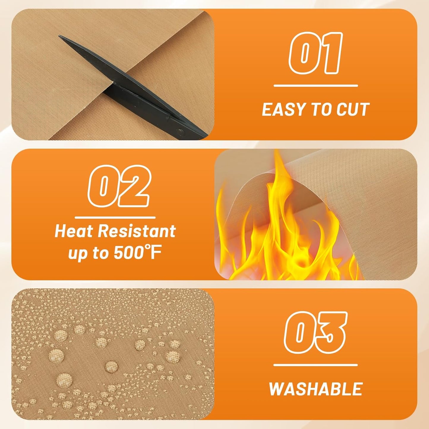 Svaldo Teflon Sheets for Heat Press, 3 Pack, 12x16 Heat Press Paper for T Shirts, Hat, Reusable Non Stick PTFE Teflon Sheet, Iron Transfer Paper for Sublimation Machine, Craft & Baking