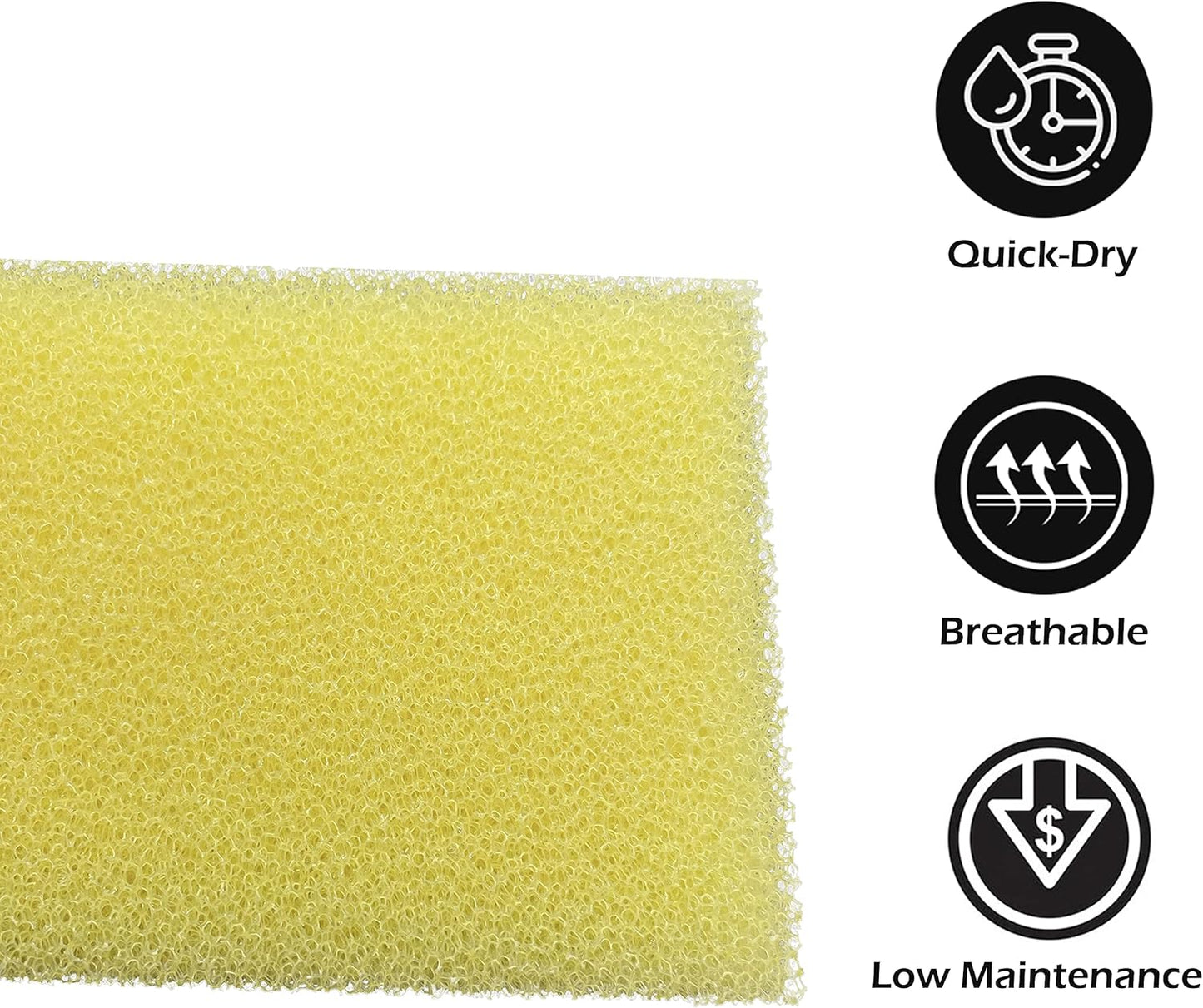 FoamRush 7" x 24" x 24" Water-Resistant Dry Fast Outdoor Upholstery Foam Sheet for Outdoor & Marine Furniture (Chair Cushion Foam for Patio Furniture, Boat Seat Cushion Replacement)