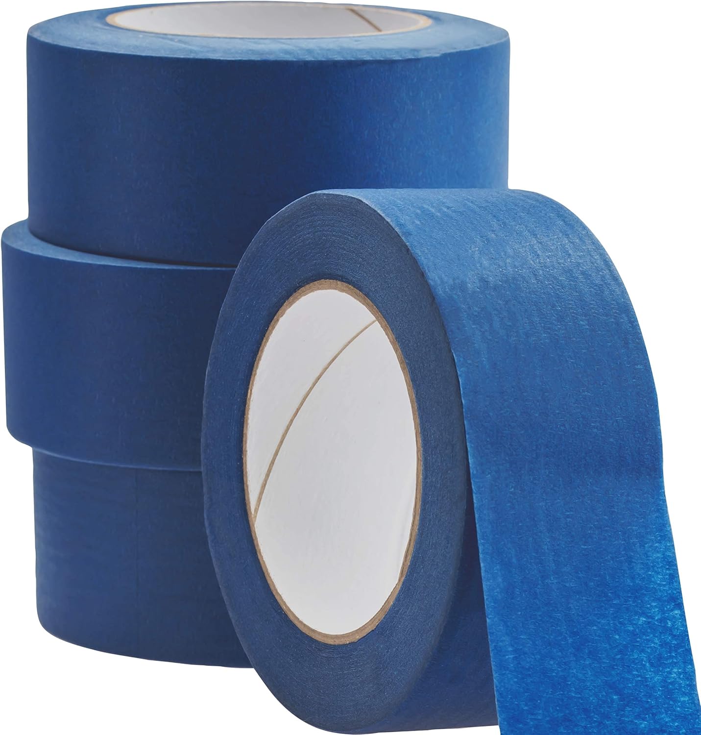 No-Residue Blue Painters Tape 2 inch 4x 60 Yard Roll. Easy-Tear, Pro-Grade Removable Masking Tape Great for Home, Office, Commercial Contractor. Clean, Drip-Free Painting w/ Wide Crepe Paper Rolls