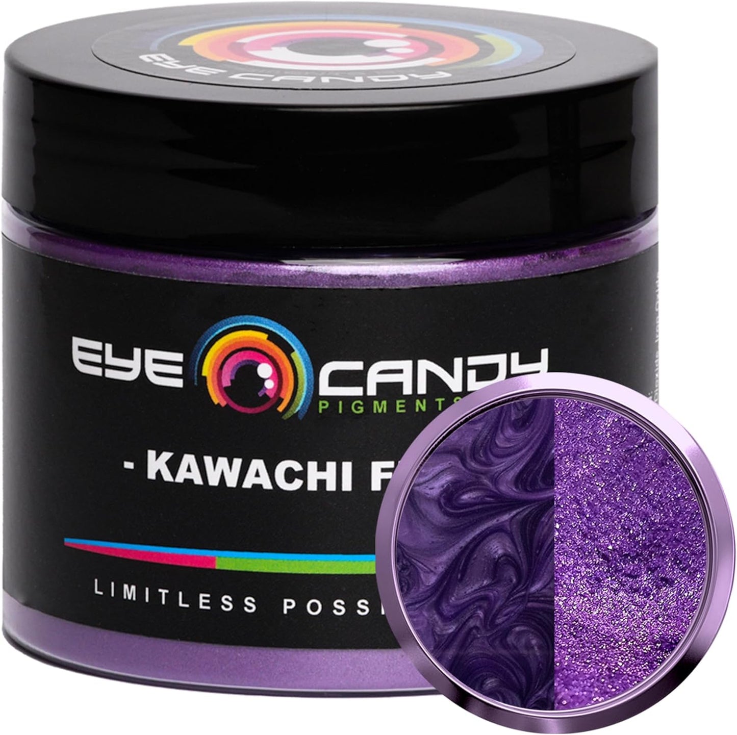 Eye Candy Pigments Premium Purple Mica Powder - Kawachi Fuji (50gr) - for Epoxy, Resin, Soap, Paint, Woodworking, Acrylic Pouring, Bath Bombs, Fishing Lures - DIY Arts and Crafts Additive
