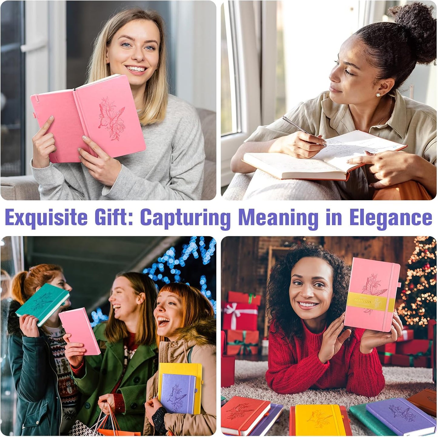 Lined Notebook Journal for Women Men, Large B5 College Ruled Notebook, 312 Numbered Pages Notebooks for Work, 100gsm Paper Daily Journal, Hardcover Vegan Leather Journals for Writing Office, Purple