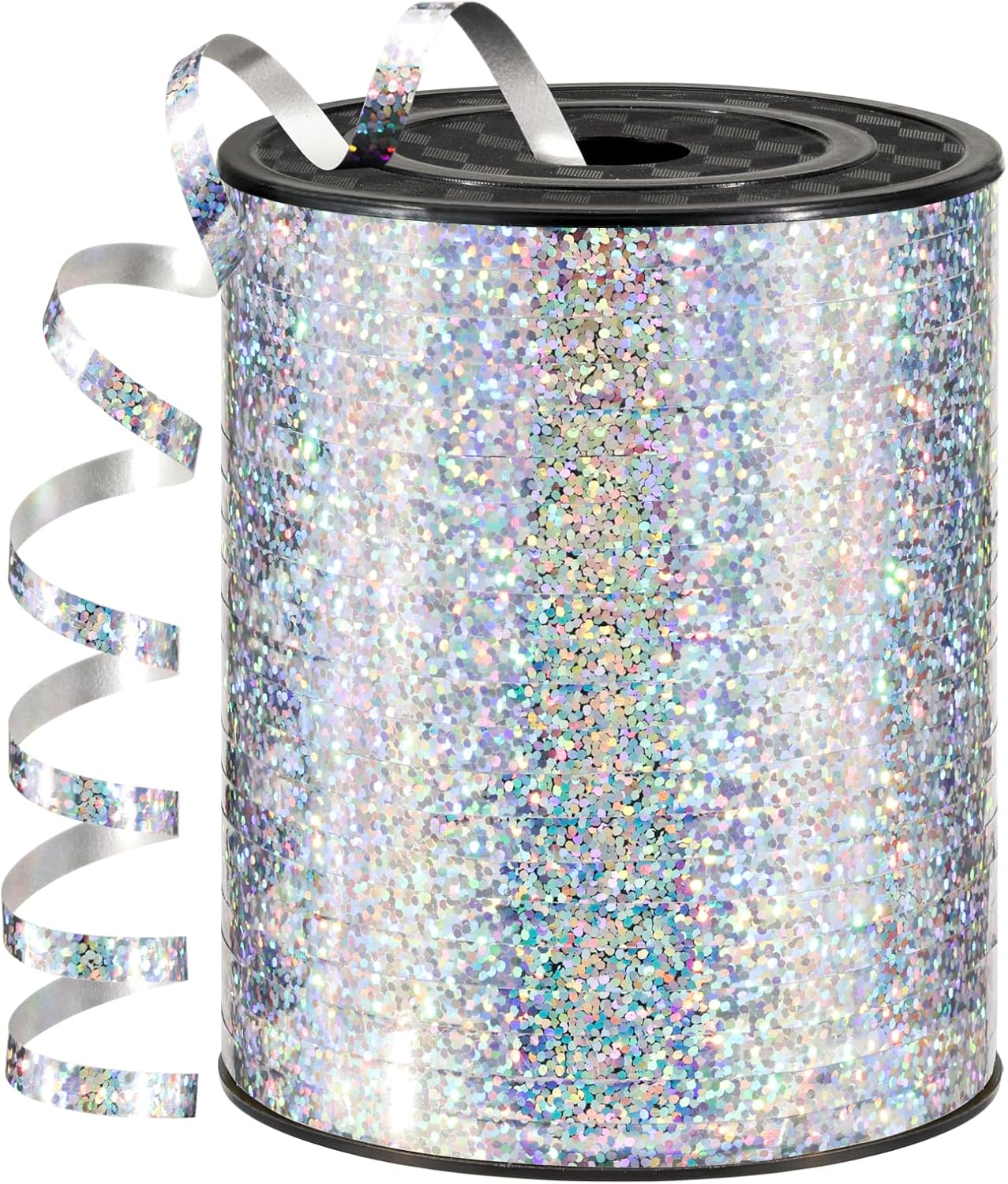 600 Yards Silver Curling Ribbon 1/5 Inch Shiny Metallic Silver Ribbon Balloon String Thin Balloon String for Gift Wrapping, Art Crafts, Wedding Party, Florists, Christmas