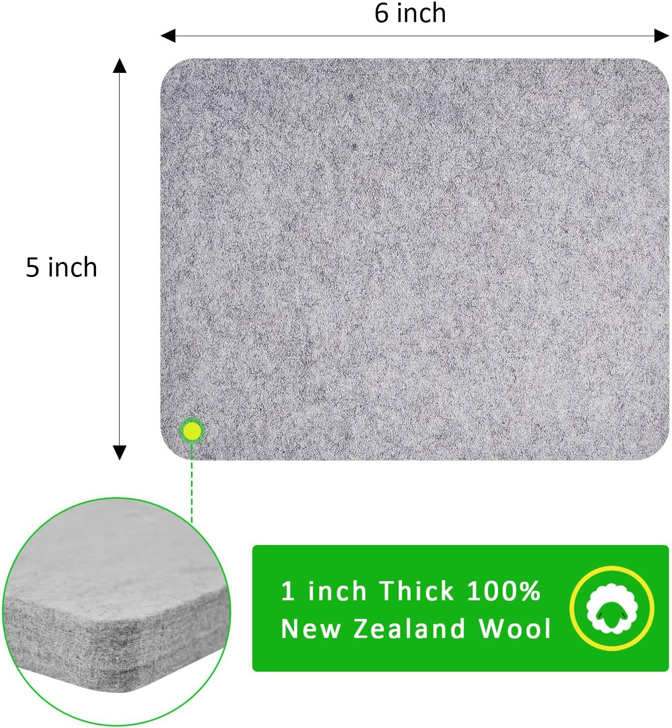 YCWEI YCWEI Needle Felting Pad,100% Natural Wool Needled Felting Mat, 5 x 6 x 1 inch Eco-Friendly Felting Block, Thick and Firm Needle Felting Base
