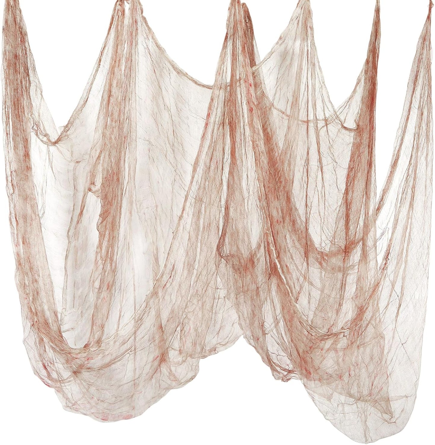 Boao Halloween Cheese cloth 70.87 x 196.85 Inch Light Bloody Cheesecloth Roll for Crafts Large Cotton Muslin Gauze Fabric for Halloween Outdoor & Indoor Spooky Decoration