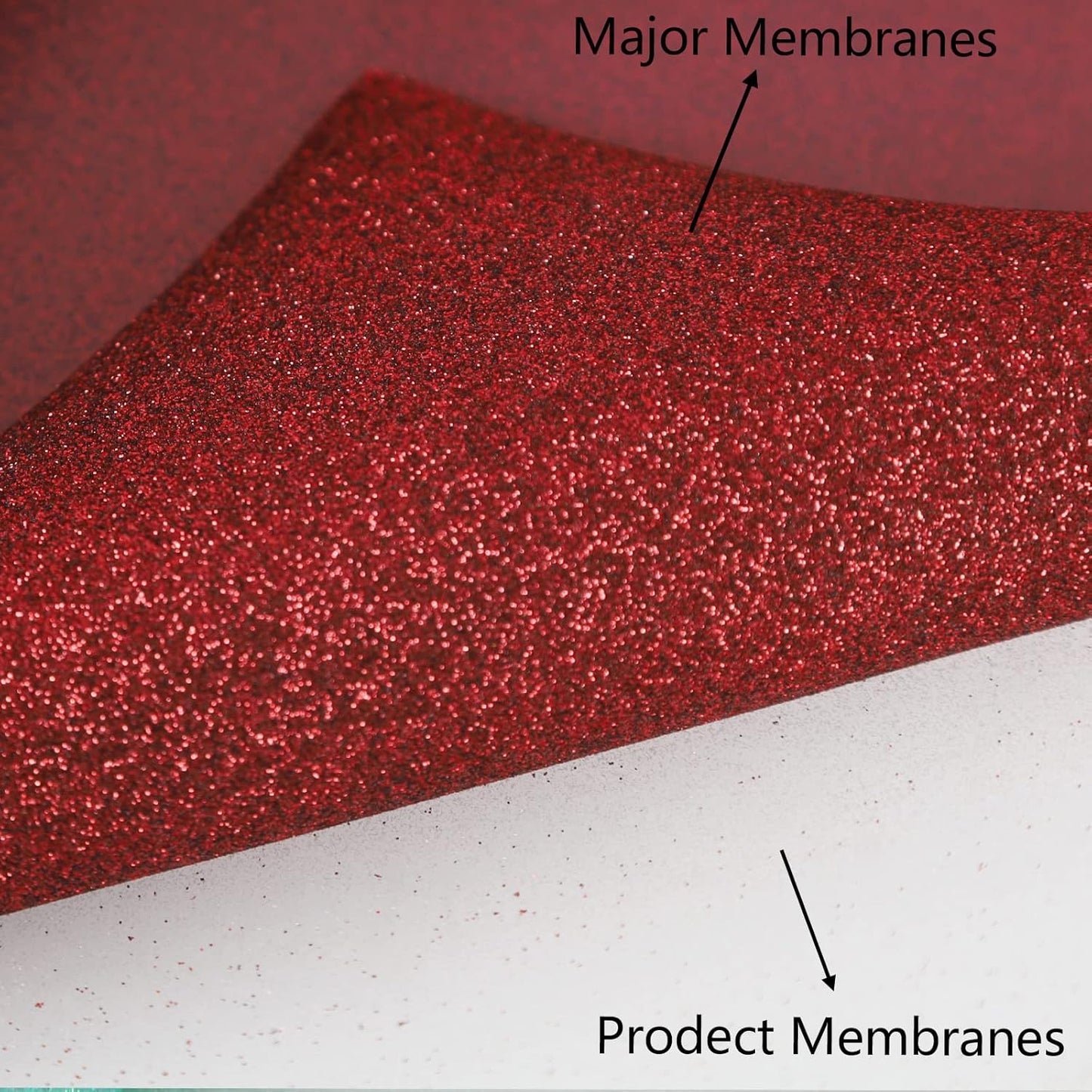 FUNKAKA Glitter Red HTV Heat Transfer Vinyl Rolls, 12" x 25ft PU Iron on Vinyl for T-Shirt Red Glitter HTV Vinyl for All Cutter Machines Easy to Cut & Weed for Heat Vinyl Design