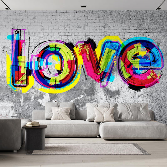 wall26 Colorful Graffiti Large Wall Mural, Removable Peel and Stick Wallpaper, Home Decor - 120x144 inches