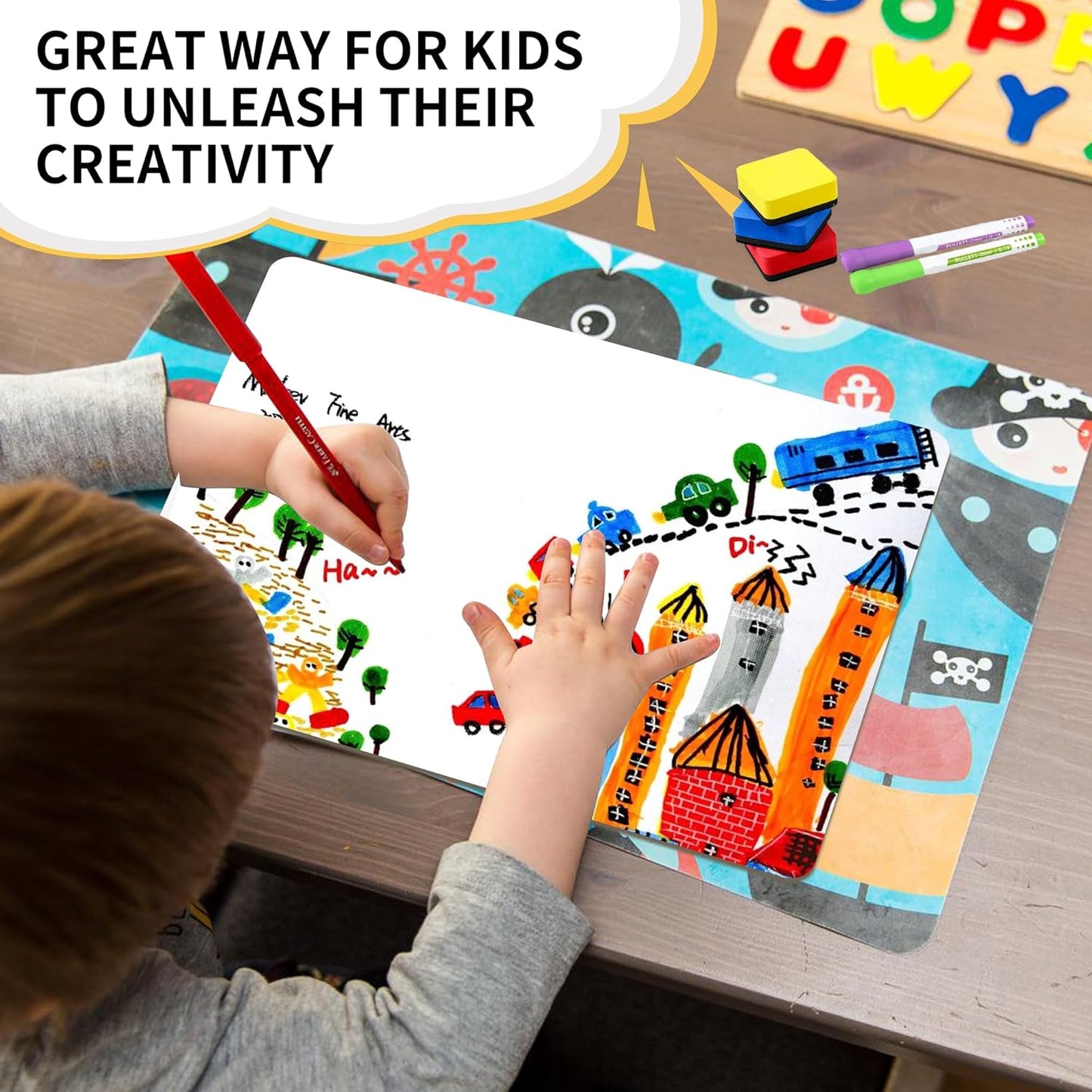 White Board Dry Erase Boards Classroom Pack Mini White Boards 9" x12” Double Sided Personal Whiteboards for Students Teachers School Supplies Lapboards