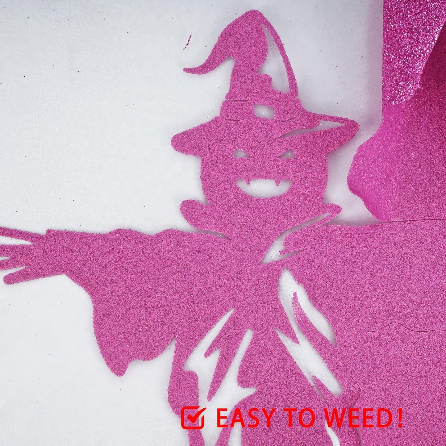 FUNKAKA Glitter Purple Pink HTV Heat Transfer Vinyl Rolls, 12" x 25ft PU Iron on Vinyl for T-Shirt Purple Pink Glitter HTV Vinyl for All Cutter Machines Easy to Cut & Weed for Heat Vinyl Design