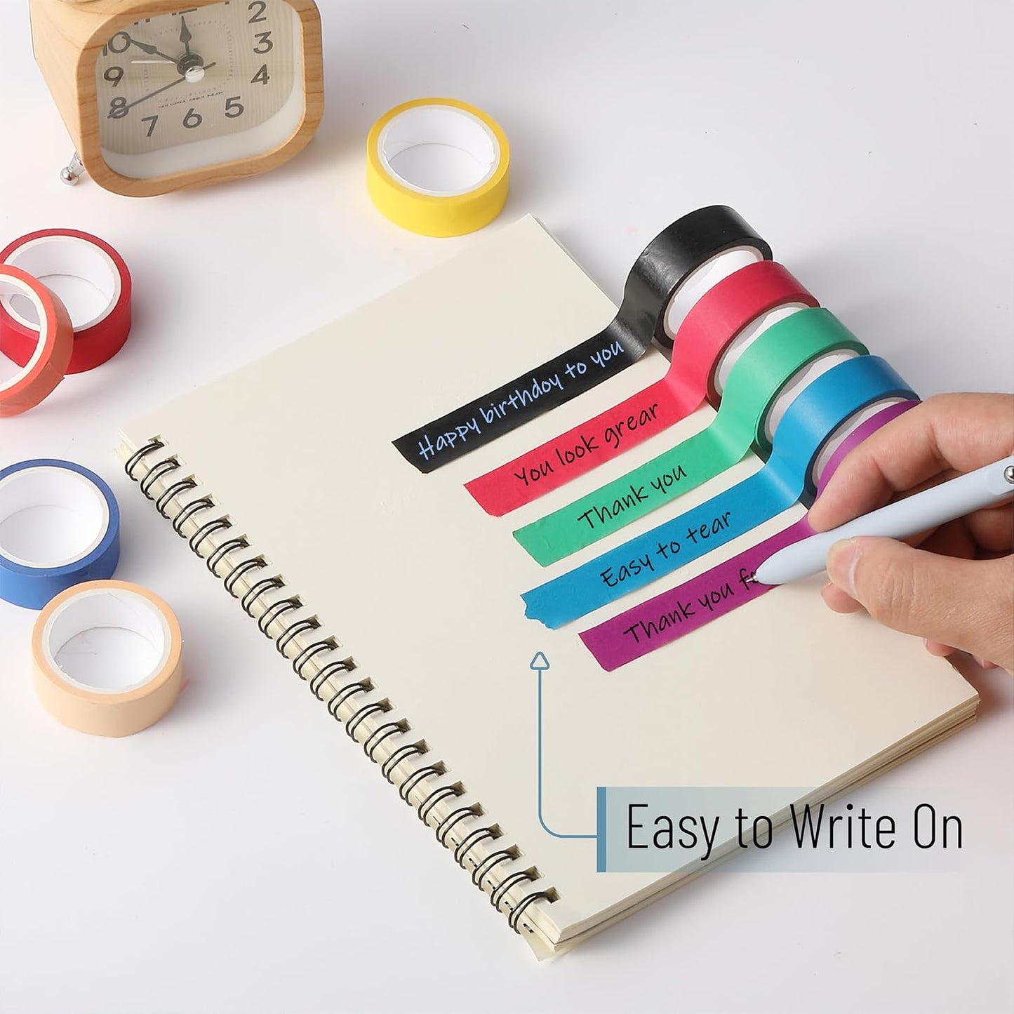 Mr. Pen Washi Tape Set, 10 Pack - Decorative Washi Tapes for Journaling & Crafting
