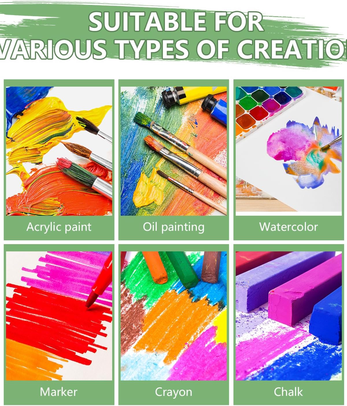 Canvas Boards for Painting 8x10, 5 Pack Canvases for Painting Cotton Primed Acid Free Blank Canvas Panels for Watercolor, Oil Paint, Gouache, Acrylic Paint and Tempera.