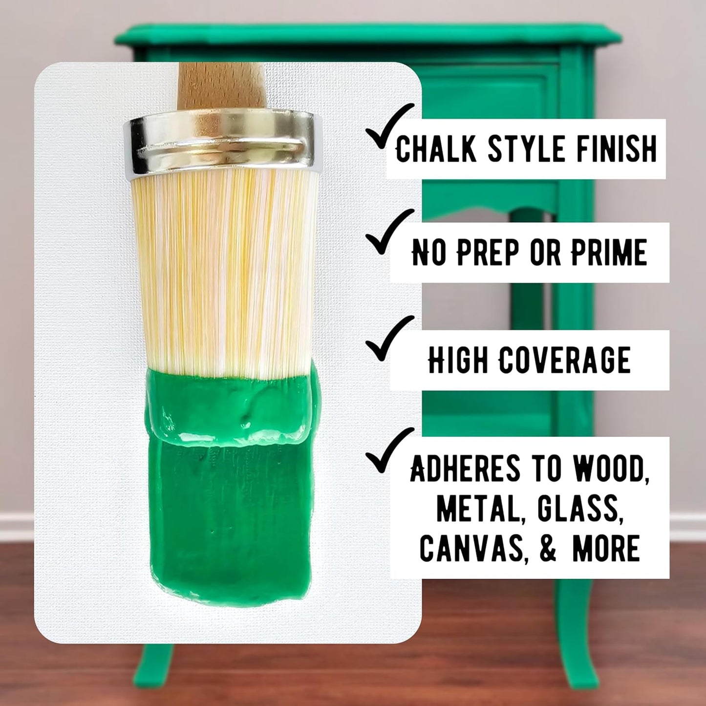 Daydream Apothecary Premium Chalk Style Paint for Furniture, Home Décor, Wood, DIY Interior Projects, Quick Dry, No Prep or Prime Needed, Matte Green - 16oz