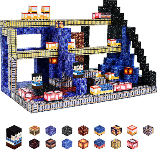 Aleath Magnetic Blocks Building Toys for Kids: 100PCS Magnet Cubes Trains Set - Kids Toys for Christmas Birthday Gifts - 0.8 inch Magnetic Blocks for Boys & Girls 3+