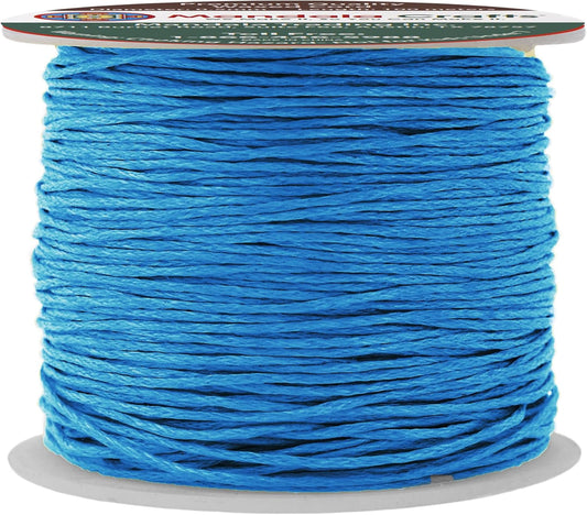Mandala Crafts 0.5mm 109 Yards Deep Sky Blue Cotton Waxed Cord for Jewelry Making Bracelet Cord Waxed String - Beading String Thread Jewelry Cords for Necklaces String