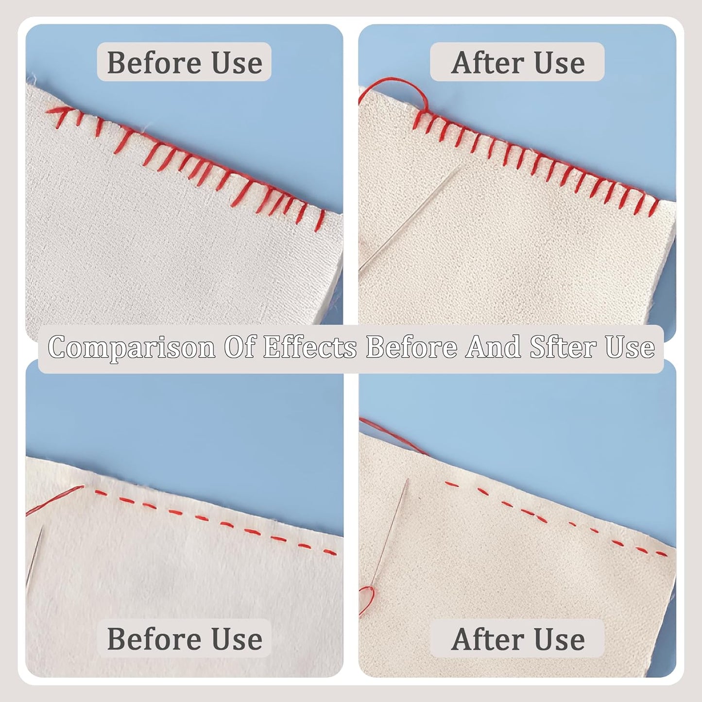 2 PCS Square 3mm Edge Lock Seam Guide, Mini Sewing Finger Ruler for Hand Sewing, DIY Sewing Kit Tool, Sewing Needle Gauge Measuring Guide, Square White