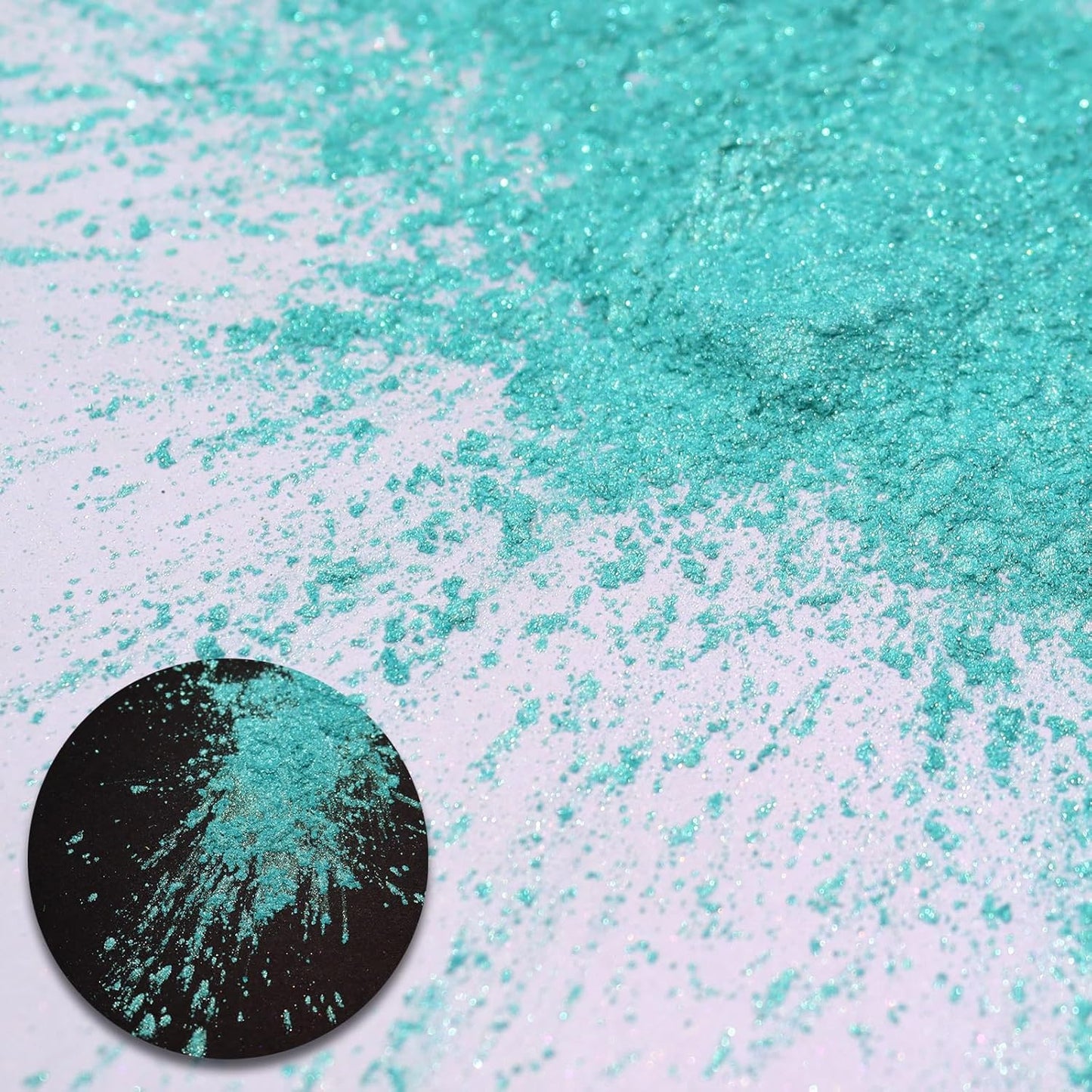 Ceya Highly Interference Mica Powder, 1.8oz/ 50g Mint Green Chrome Nail Powder, Cosmetic Grade Pearlescent Effect Color Shift Pigment for Epoxy Resin, Makeup, Nail Art, Soap Dye, Candle, Slime, Paint