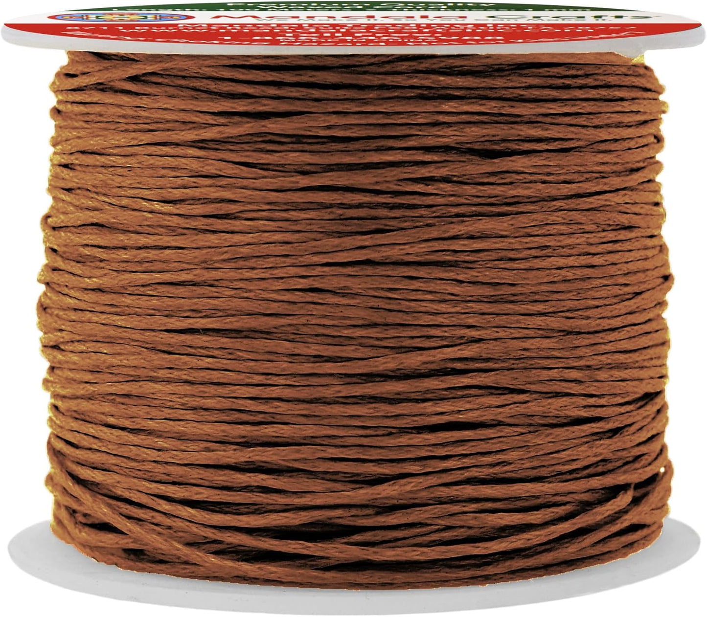 Mandala Crafts 1mm 109 Yards Russet Brown Cotton Waxed Cord for Jewelry Making Bracelet Cord Waxed String - Beading String Thread Jewelry Cords for Necklaces String