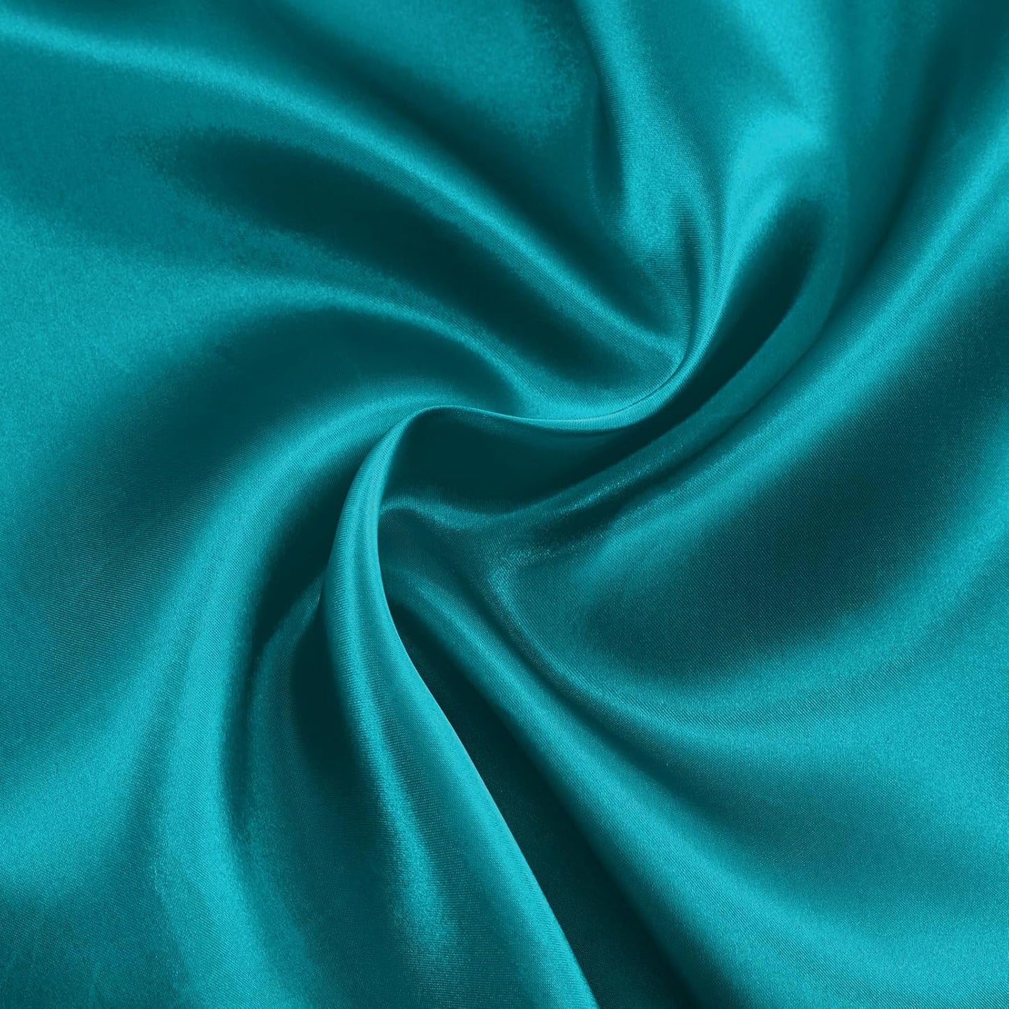 RUDONG M Teal Satin Fabric by The Yard, 1 Yard x 60 Inch Wide Silky Charmeuse Satin Fabric, Soft Satin Fabric for Wedding Decorations, Bridal Dress, Sewing, Accessories, DIY Crafts