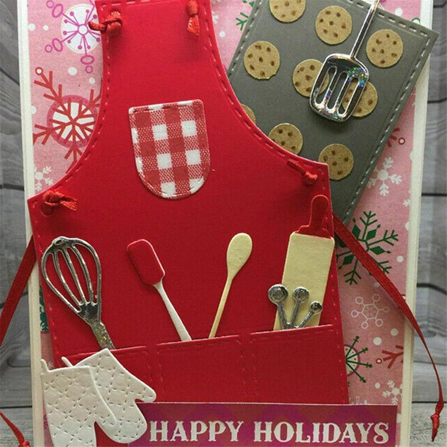 Cutting Dies Metal Stencils Scrapbooking Tools DIY Embossing Template for Paper Card Making Album Arts Crafts Supplies (Kitchenware-12.3x8.2cm)