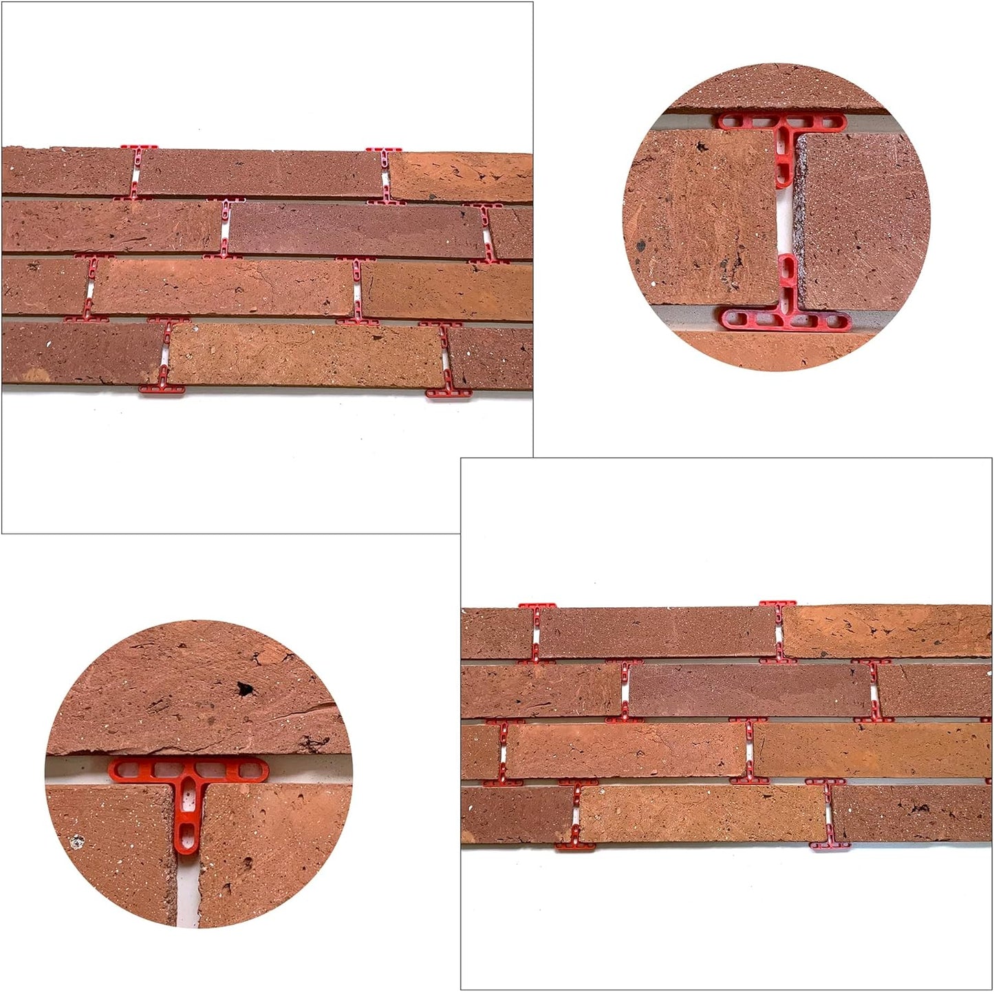 6mm (1/4 inch) & 8mm (5/16 inch) Bathrrom Wall Spacer Mosaic Tile Spacer Thin Red Wall spacer Trimming Spacer (1/4" (0.25 inch)-Red)