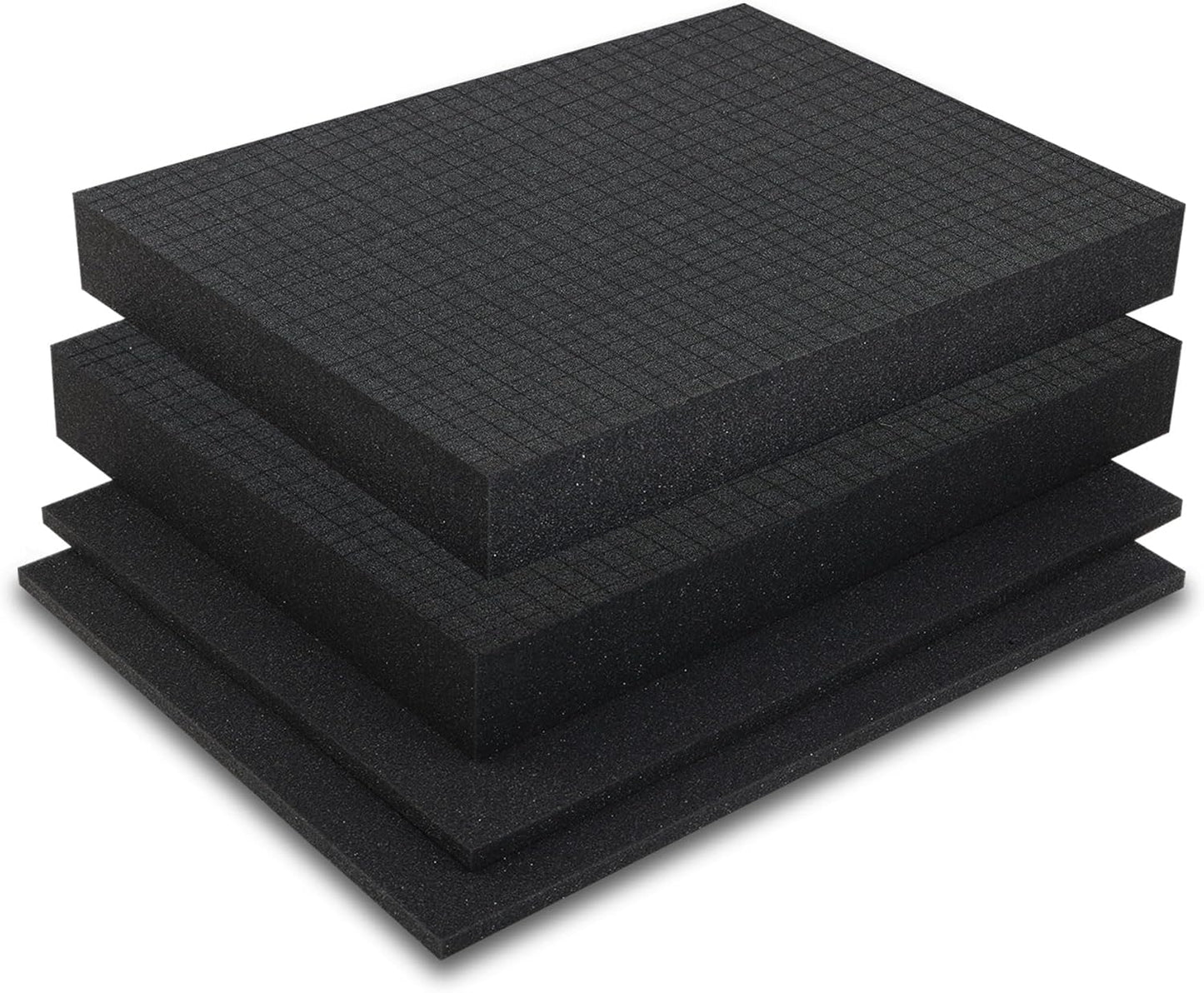 Coengwui Pick and Pluck Foam Inserts, Pre-Cubed Pick Apart Sheets for Crafts Toolbox Game Box Camera Cases Drawer Storage (2Pack 16 x 12 x 2" with 0.4" Bottom Padding)